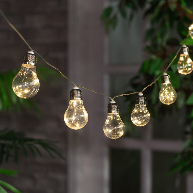 Guirlande solaire 10 ampoules 100 lumens blanc chaud, Dana INSPIRE