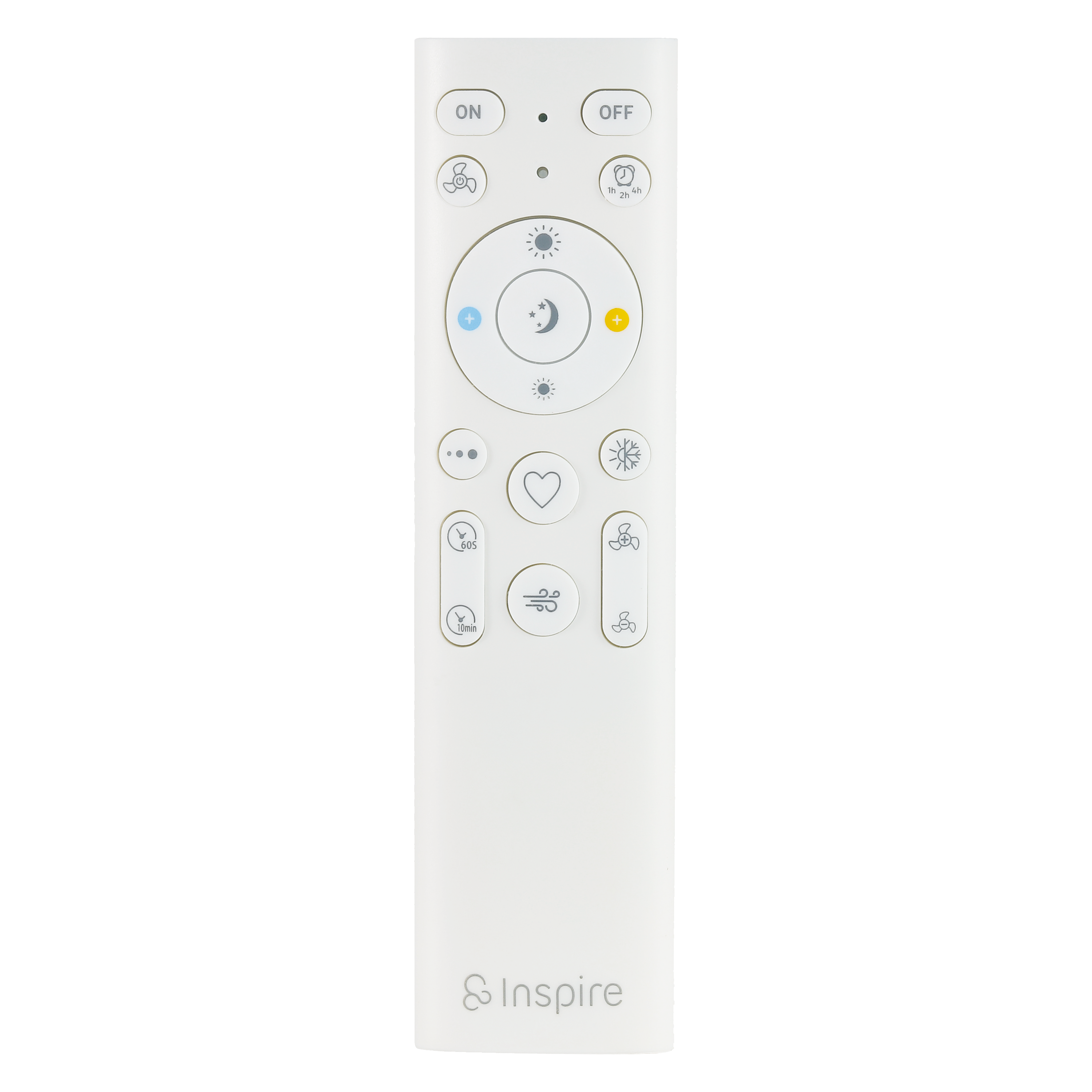 Ventoinha de teto com lâmpada silenciosa D55 555o Lm CCT DC branco Raffan Inspire
 - 14