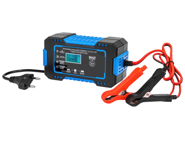 Prostownik automatyczny Compact Blue 12V 6A LCD