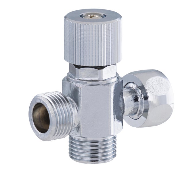 Robinet d'arrêt WC à vanne 3 voies, QUICKPLOMBERIE