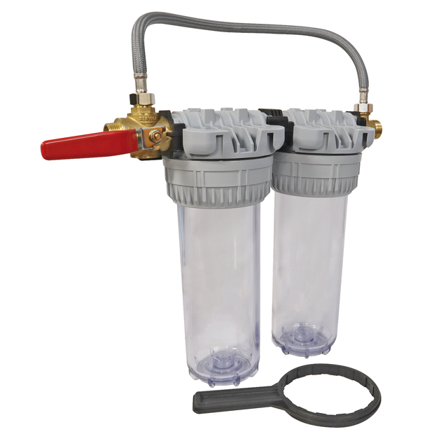 Station pour filtration d'eau vide 2 bols, avec by-pass, EQUATION