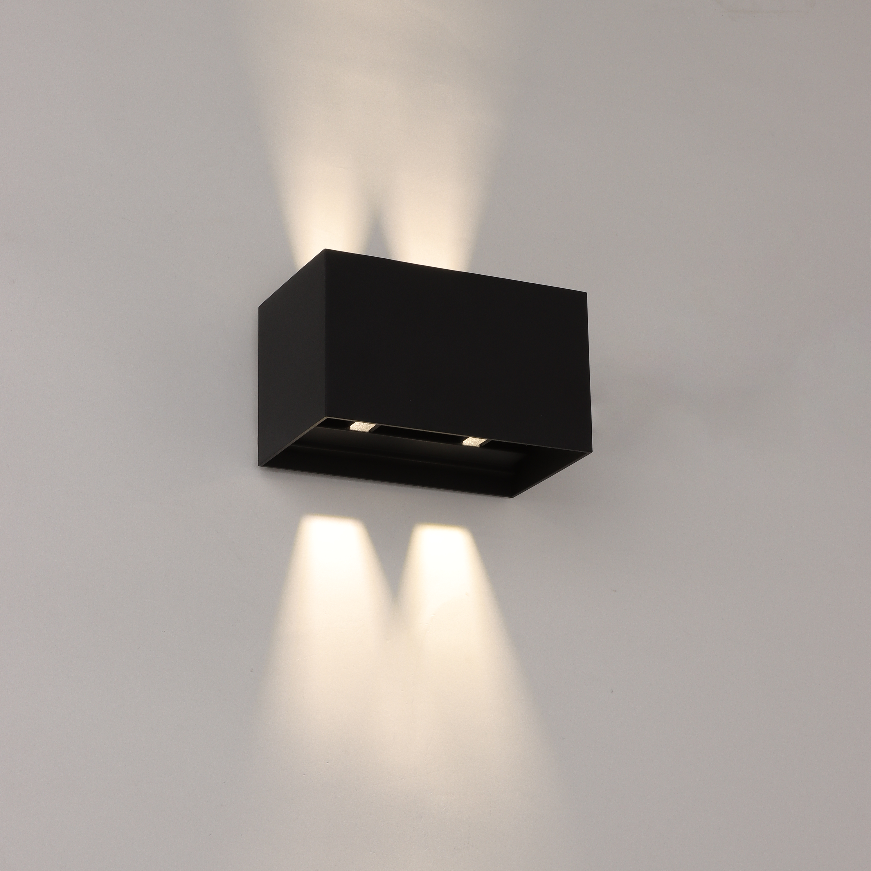 Aplique de parede LED de exterior ROXBURY - Retangular - 4000K - IP54 - preto - INSPIRE - 12