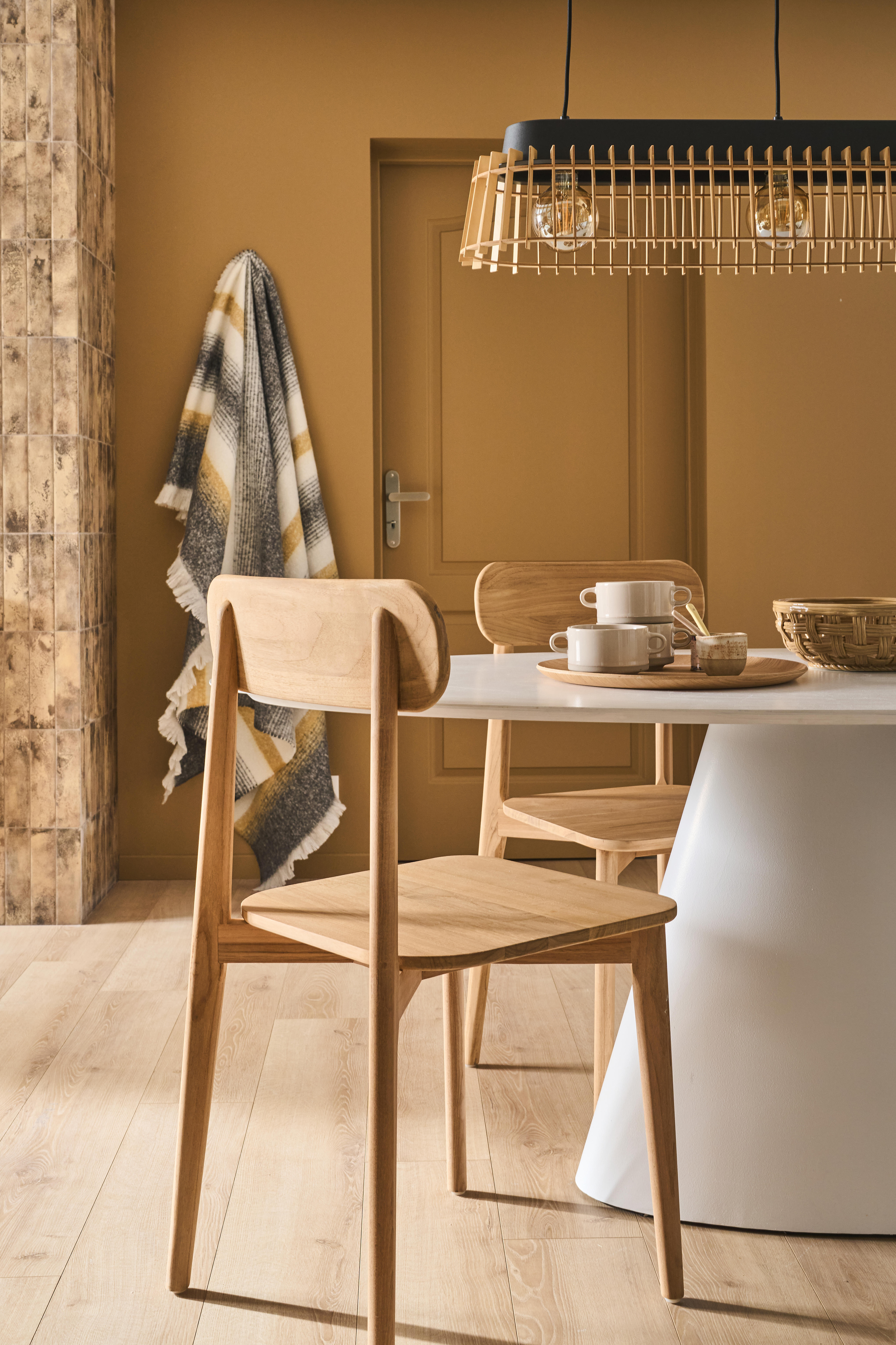Plaid Beth, laine, blanc et gris l.130 x L.170 cm INSPIRE - 4