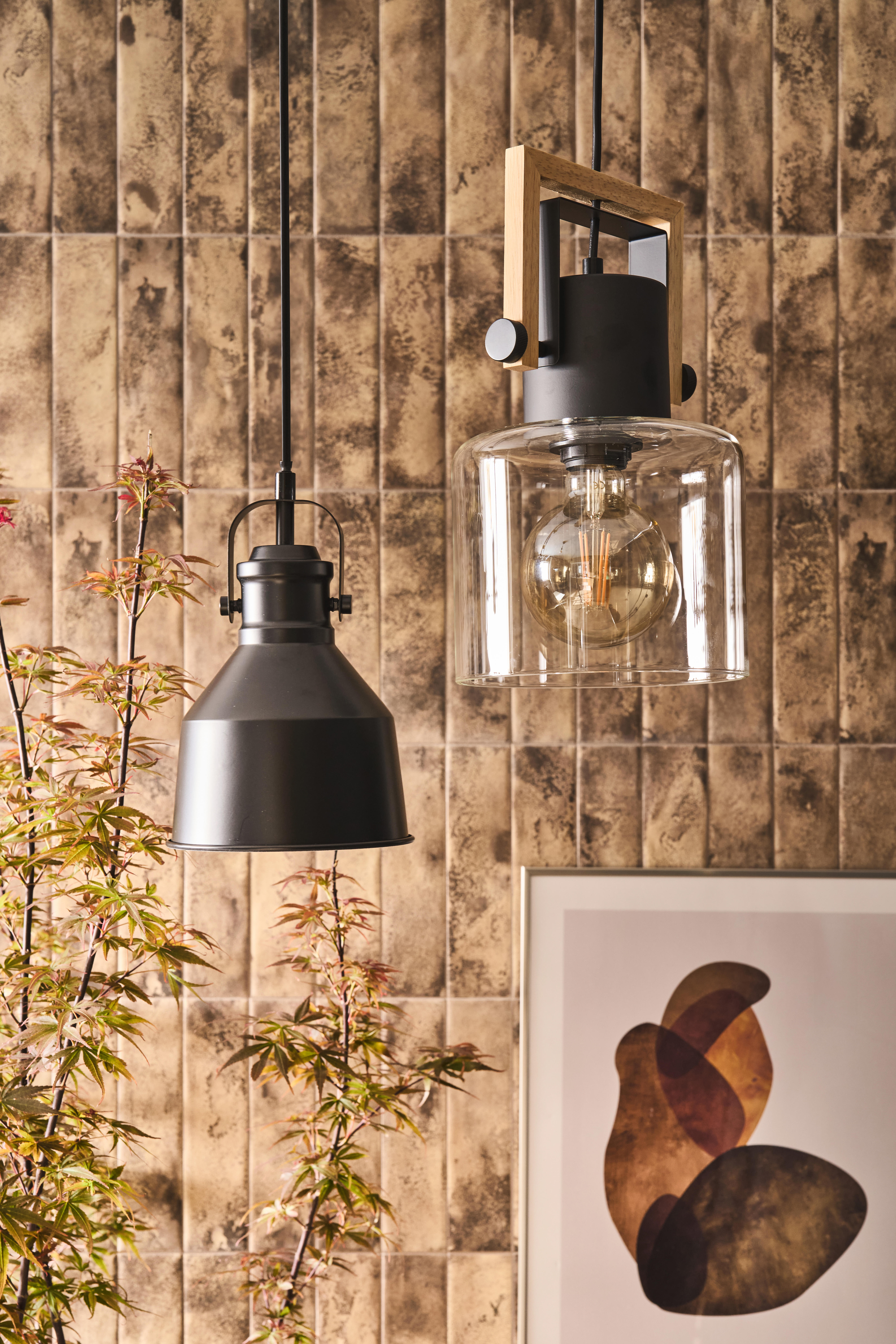 Suspension Ezio fer, noir, Diam.15.5 cm INSPIRE, E27 - 2