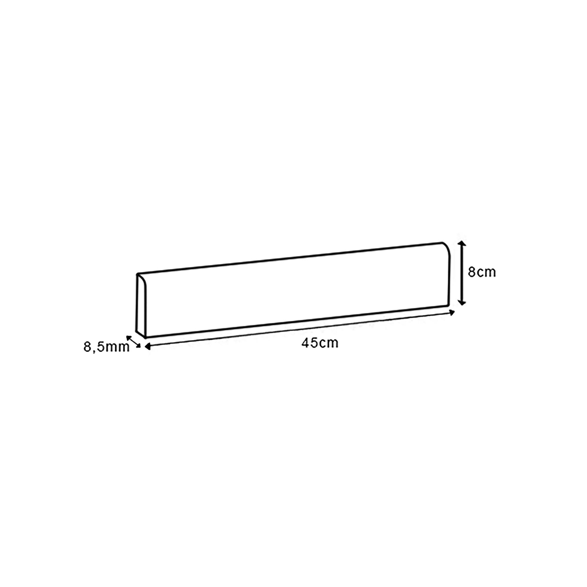 Lot de 3 plinthes carrelage Casablanco, Ht. x L. 45 cm, Ep.8.5 mm - 3
