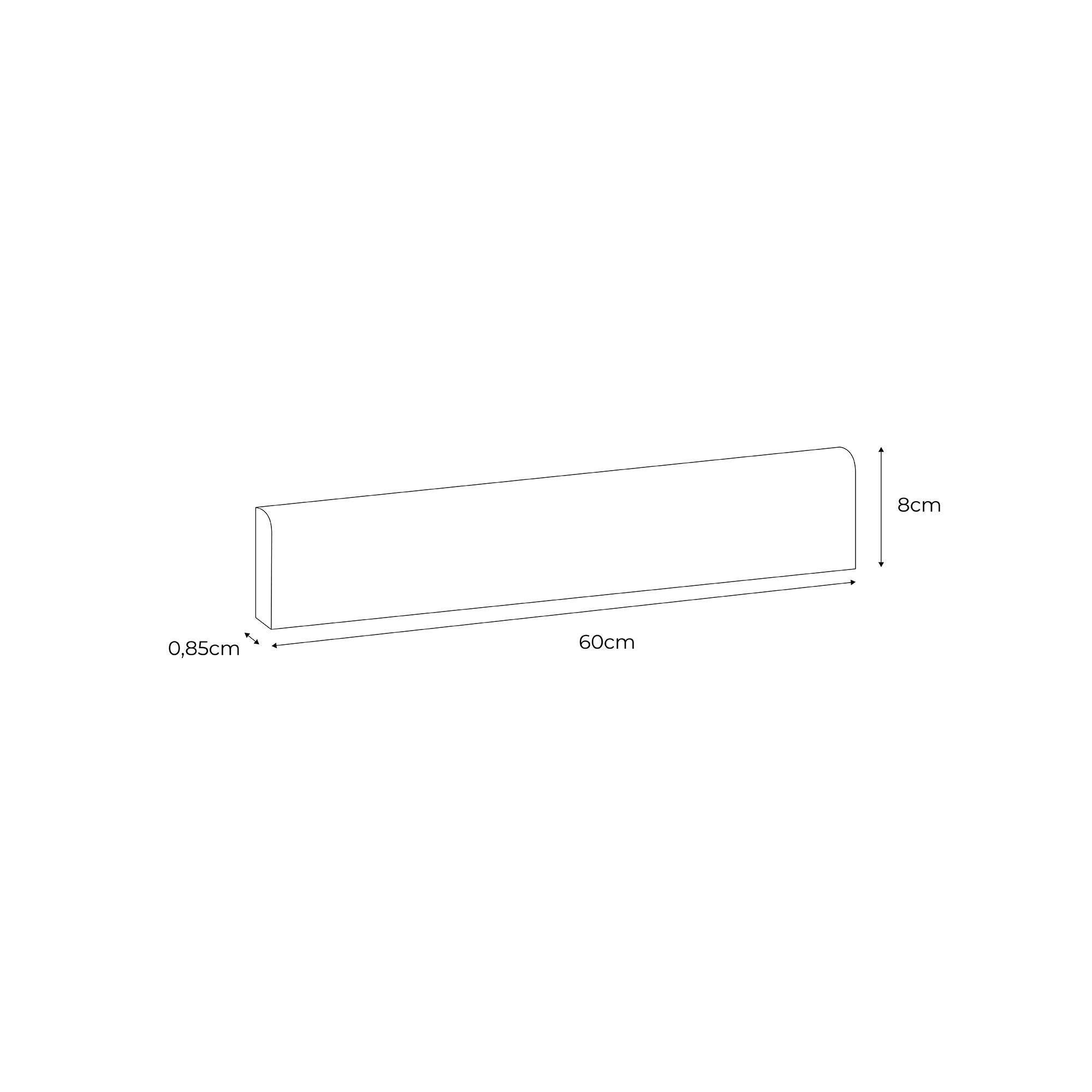Lot de 2 plinthes carrelage Casablanca, Ht.  x L. 60 cm, Ep.8.5 mm - 3
