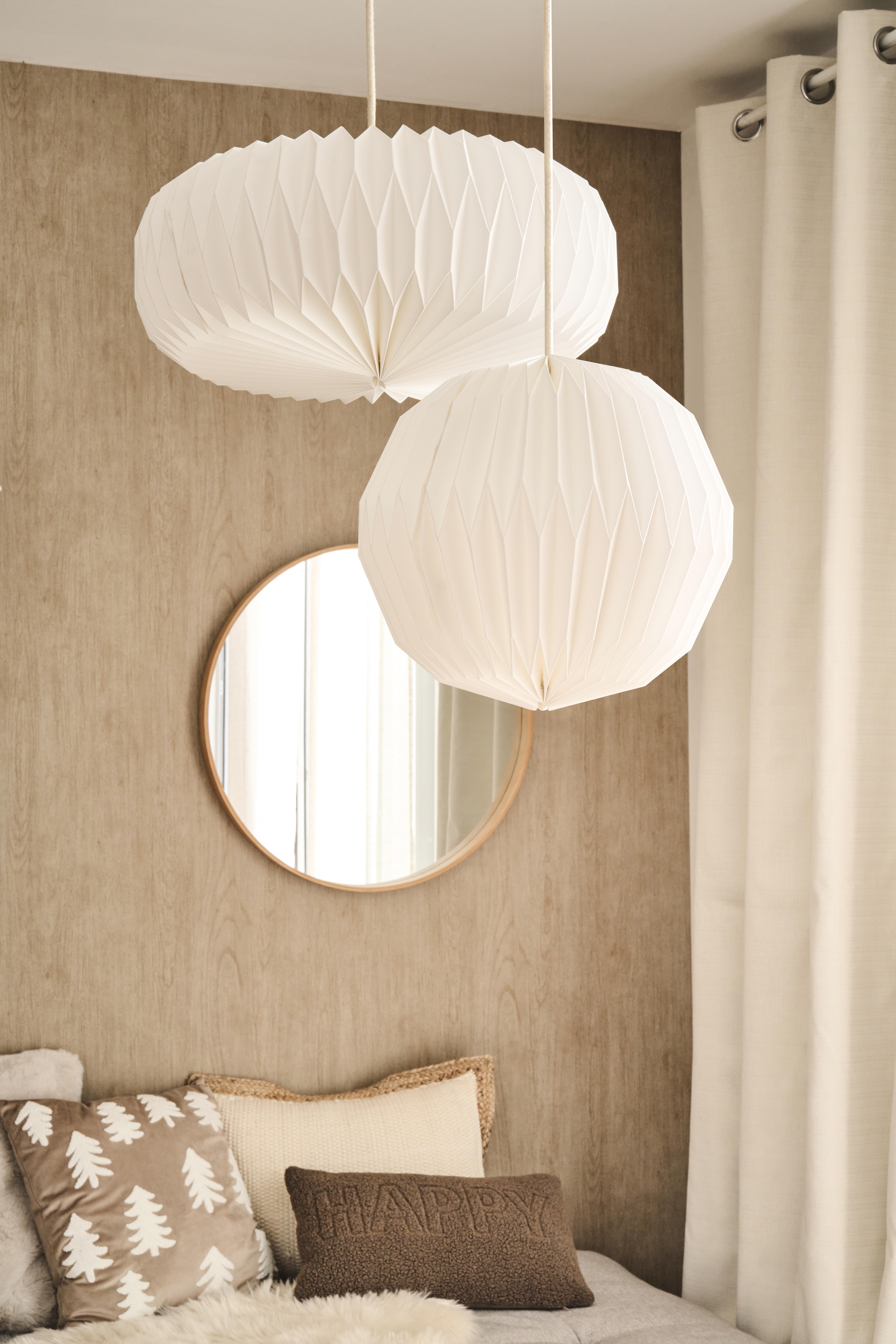 Boule papier Belloy, blanc, Diam.30 cm, E27 - 2