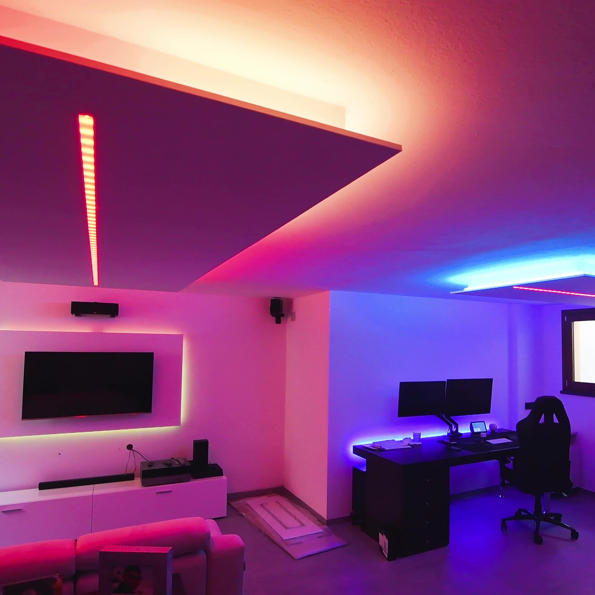 Tira led por metro 12v mialuz ip65 apto para exteriores 980 lm luz rgb 4000k corte c/10cm