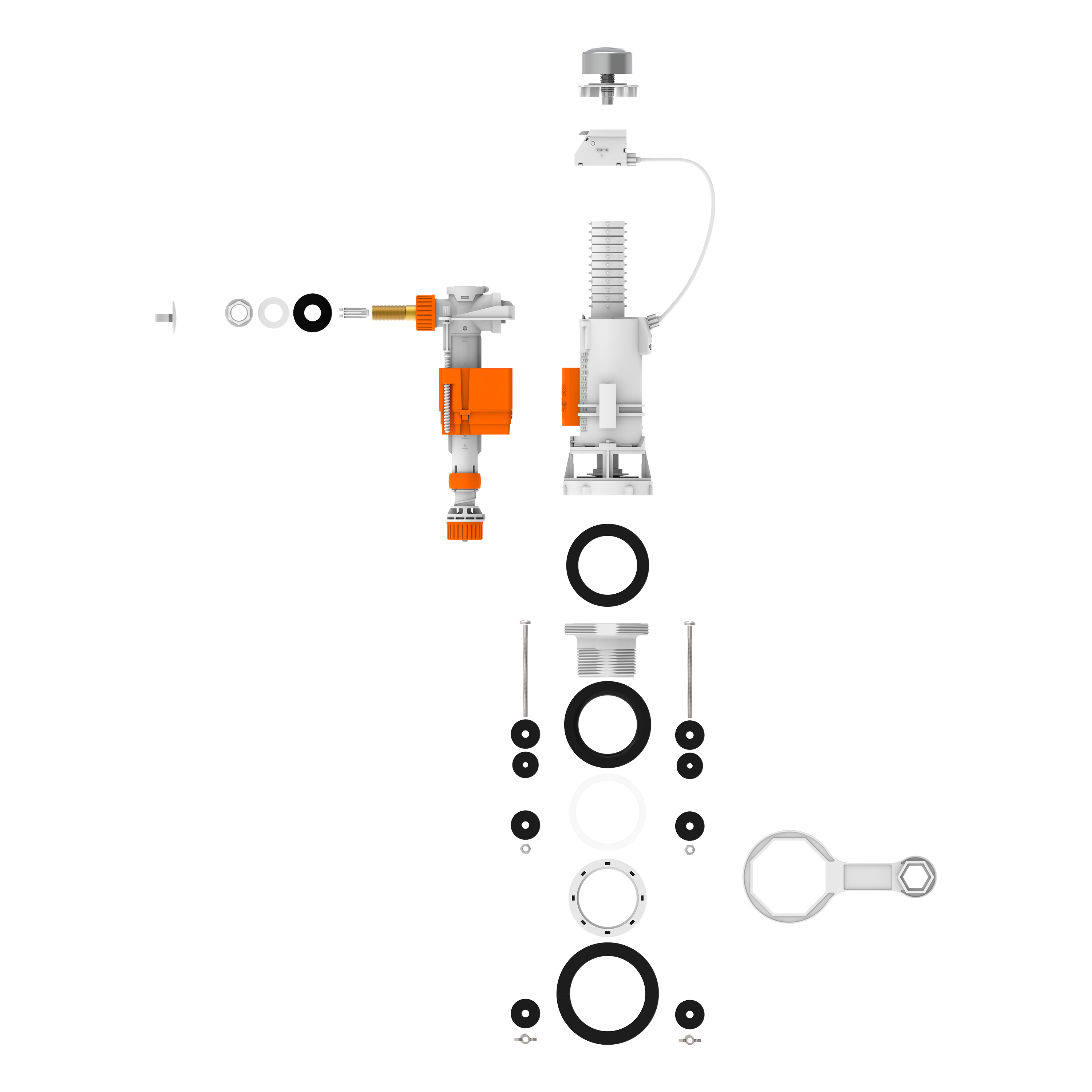 Conjunto válvula descarga dupla mais torneira universal Equation - 12