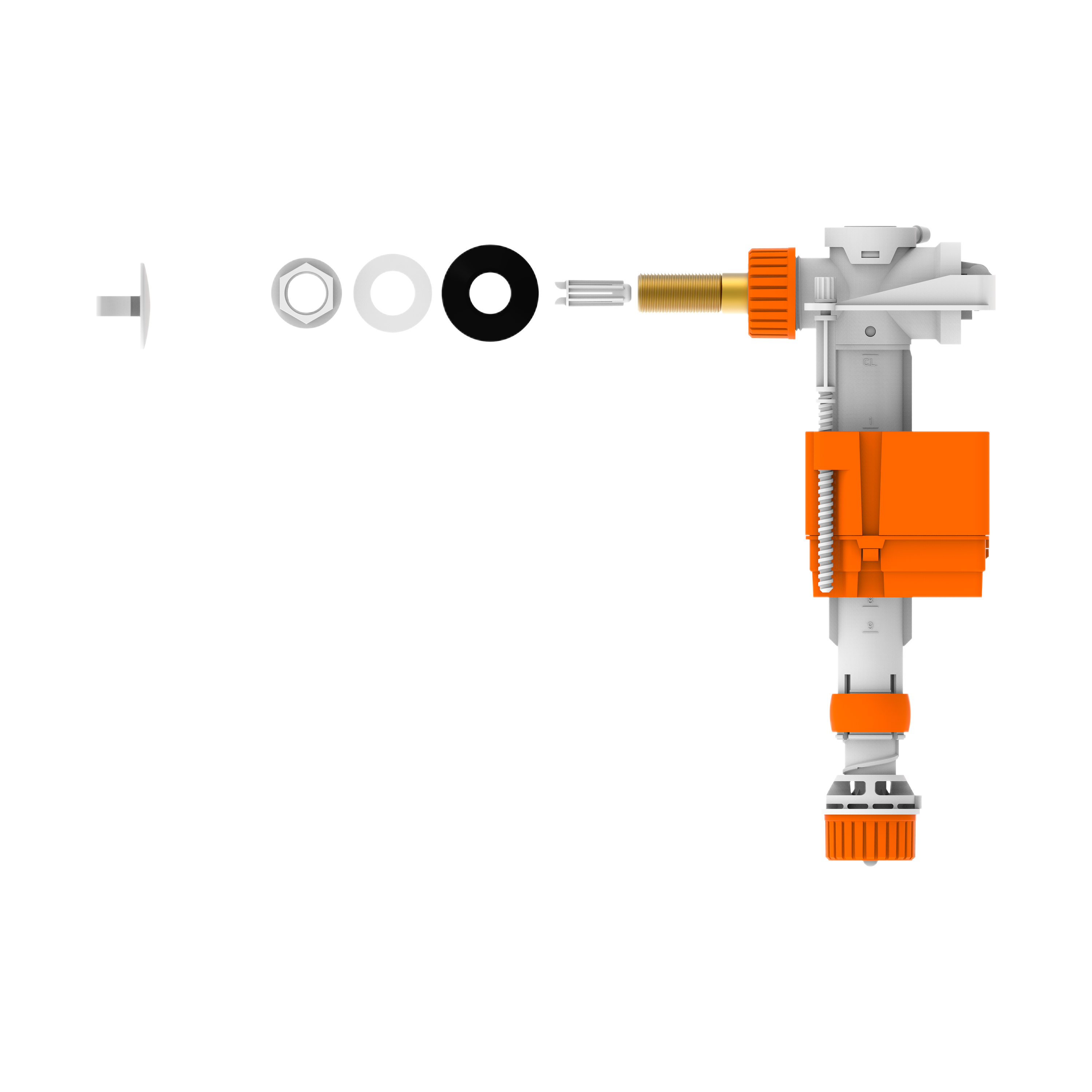 Conjunto wc EQUATION pulsador simple + grifo universal - 7