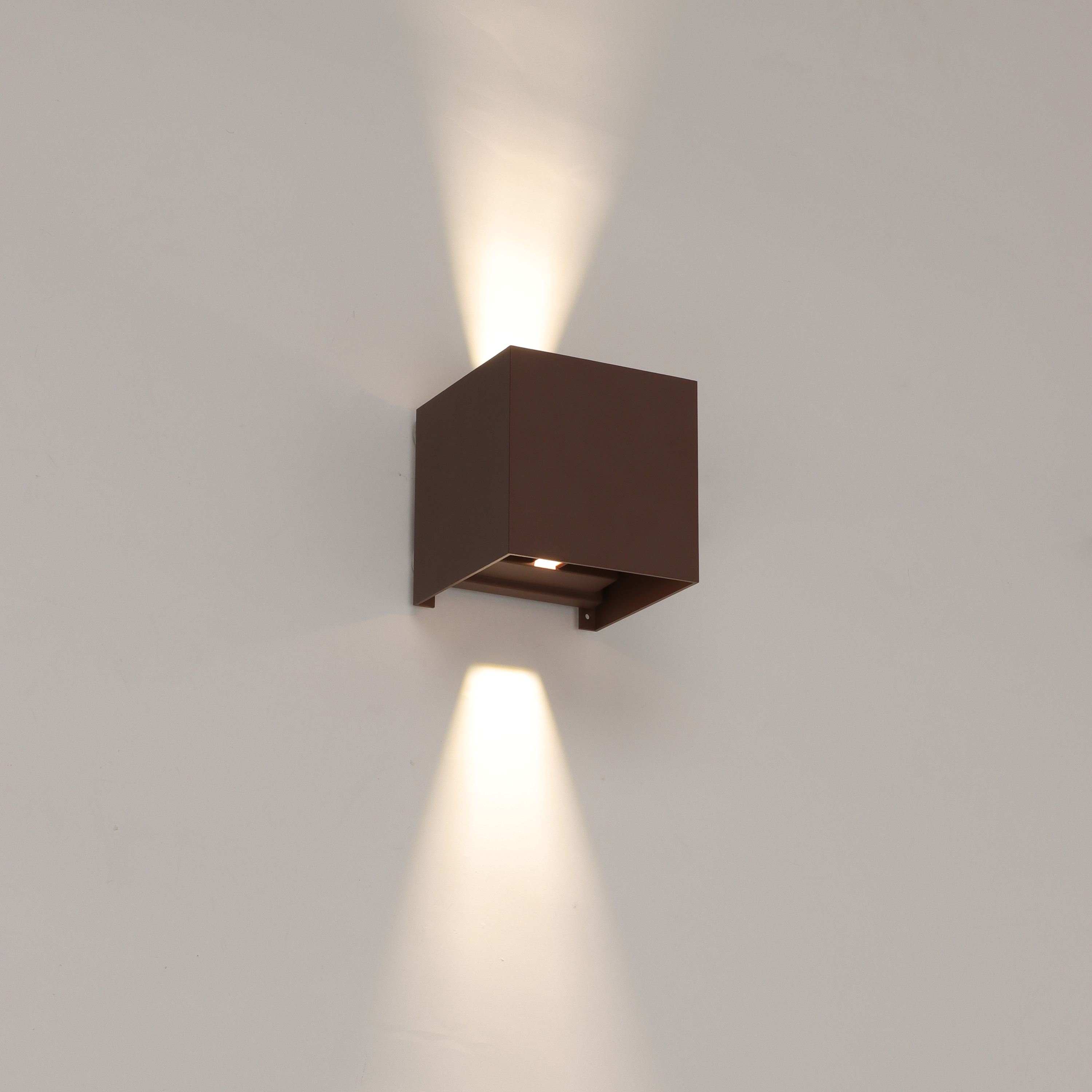 Applique LED da esterno Roxbury doppia luce marrone IP54, luce bianco naturale 850 lumen, INSPIRE - 6