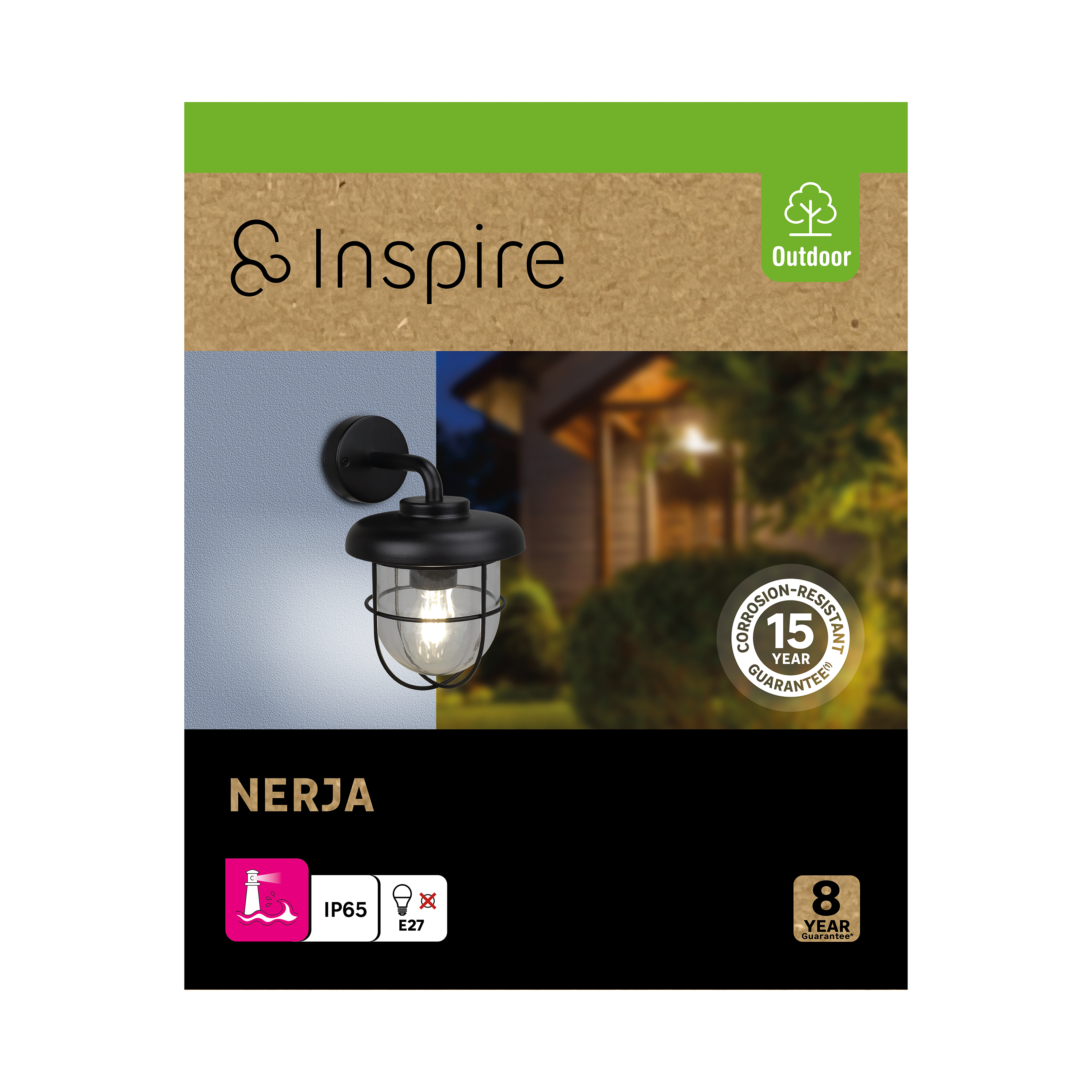 Applique extérieure LED Bord de mer, E27 Nerja noir INSPIRE - 3