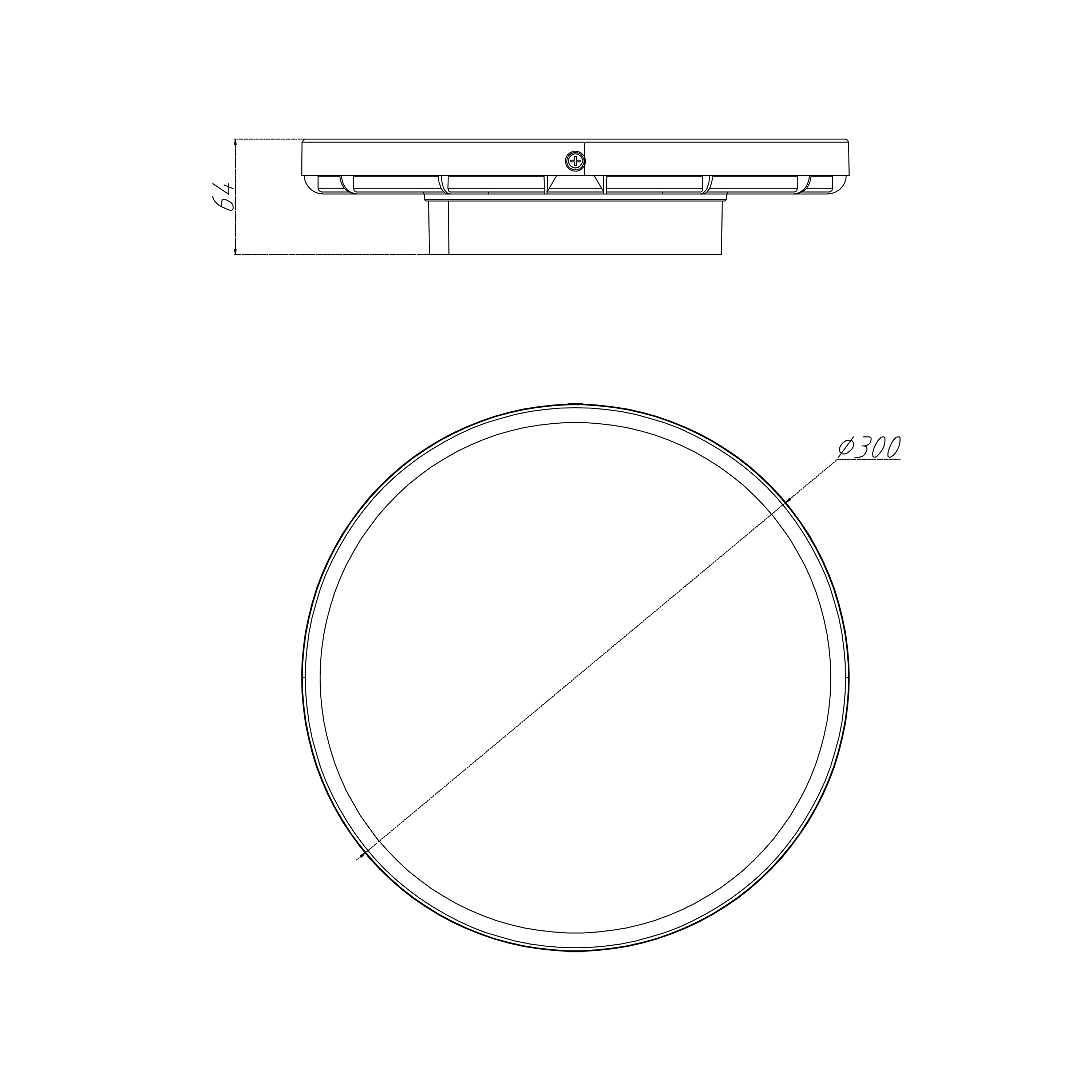 Plafon zewnętrzny Pono czarny 30 cm IP54 LED Inspire - 6