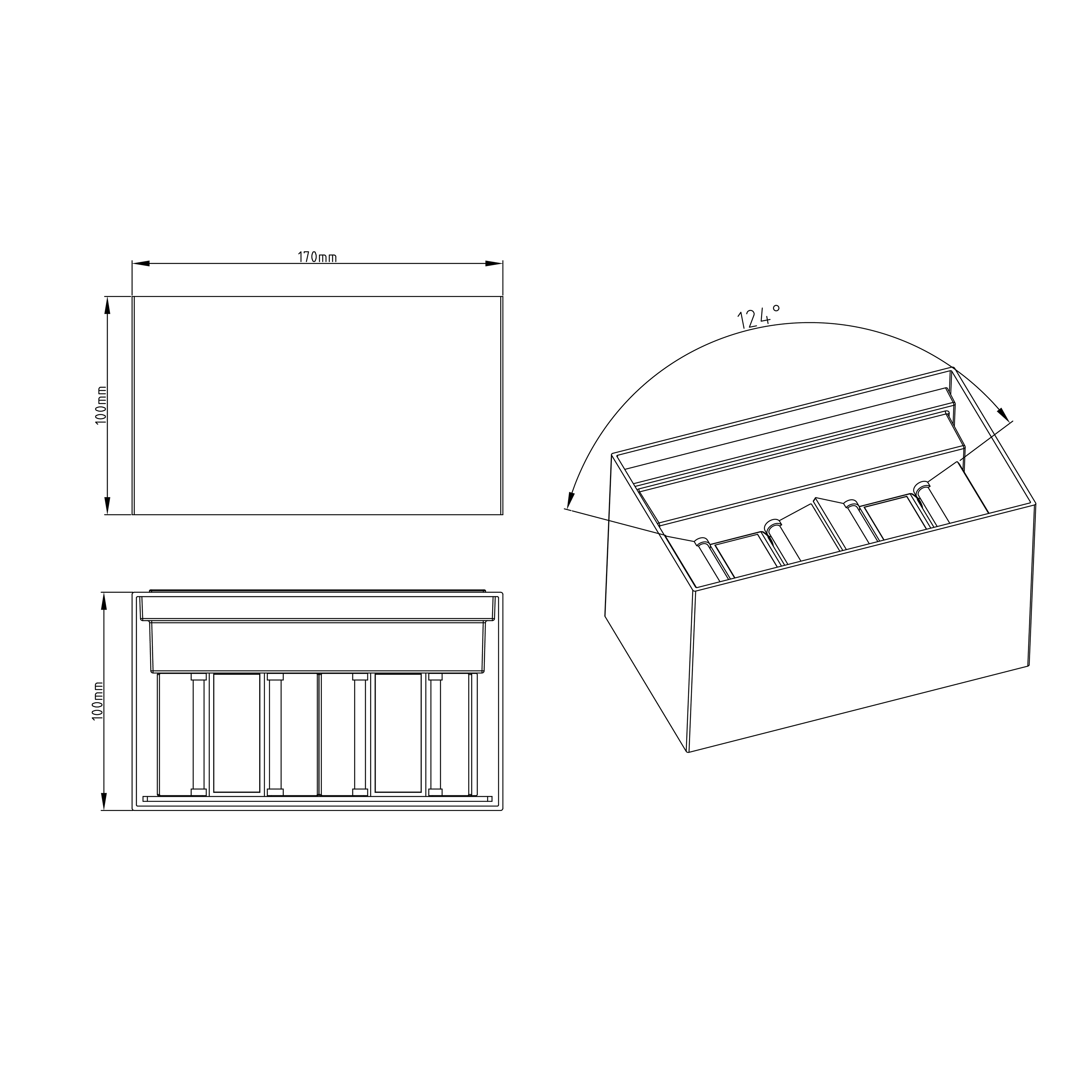 Aplique de parede LED de exterior ROXBURY - Retangular - 4000K - IP54 - preto - INSPIRE - 8