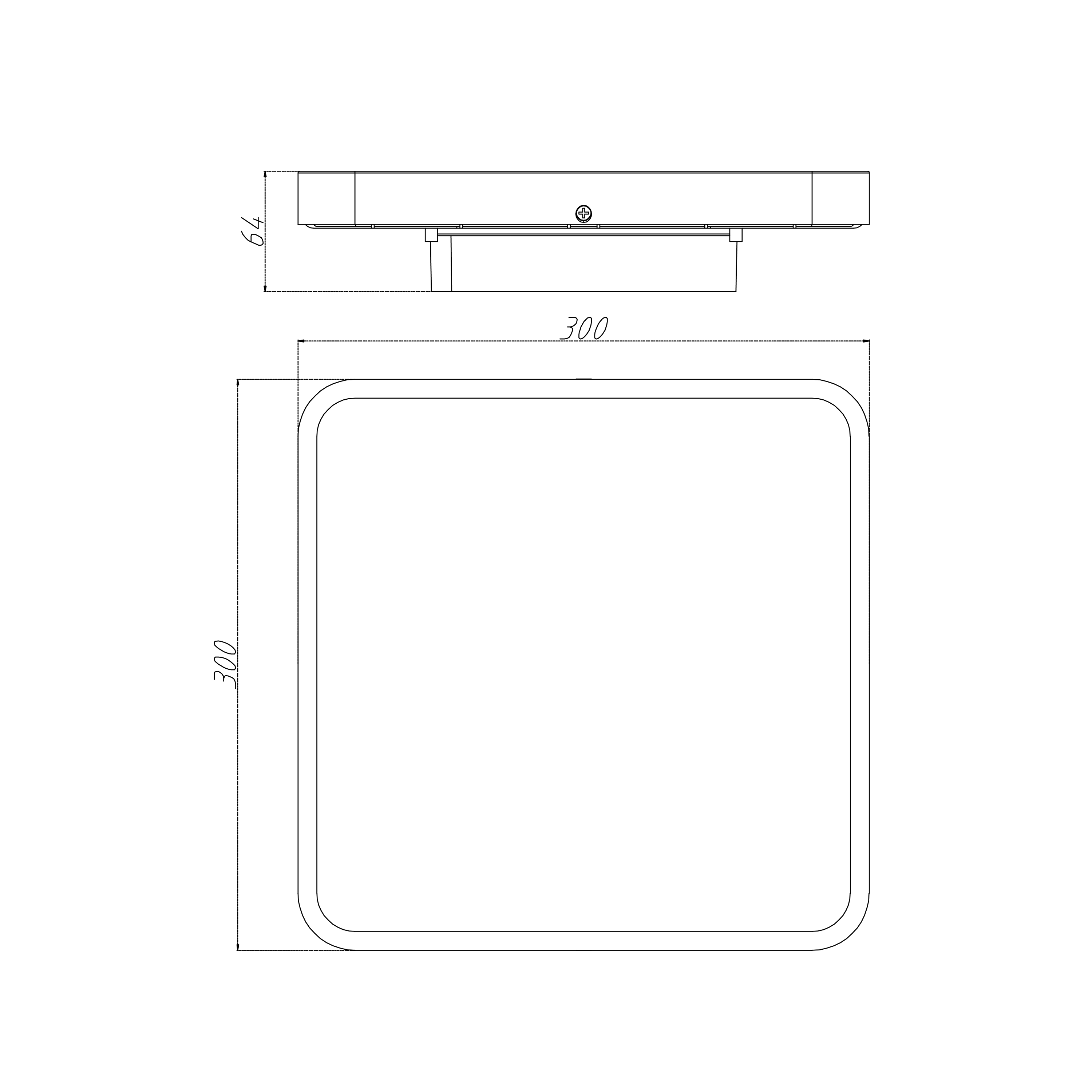 Plafon zewnętrzny Ponoca czarny 30 cm IP54 LED Inspire - 2