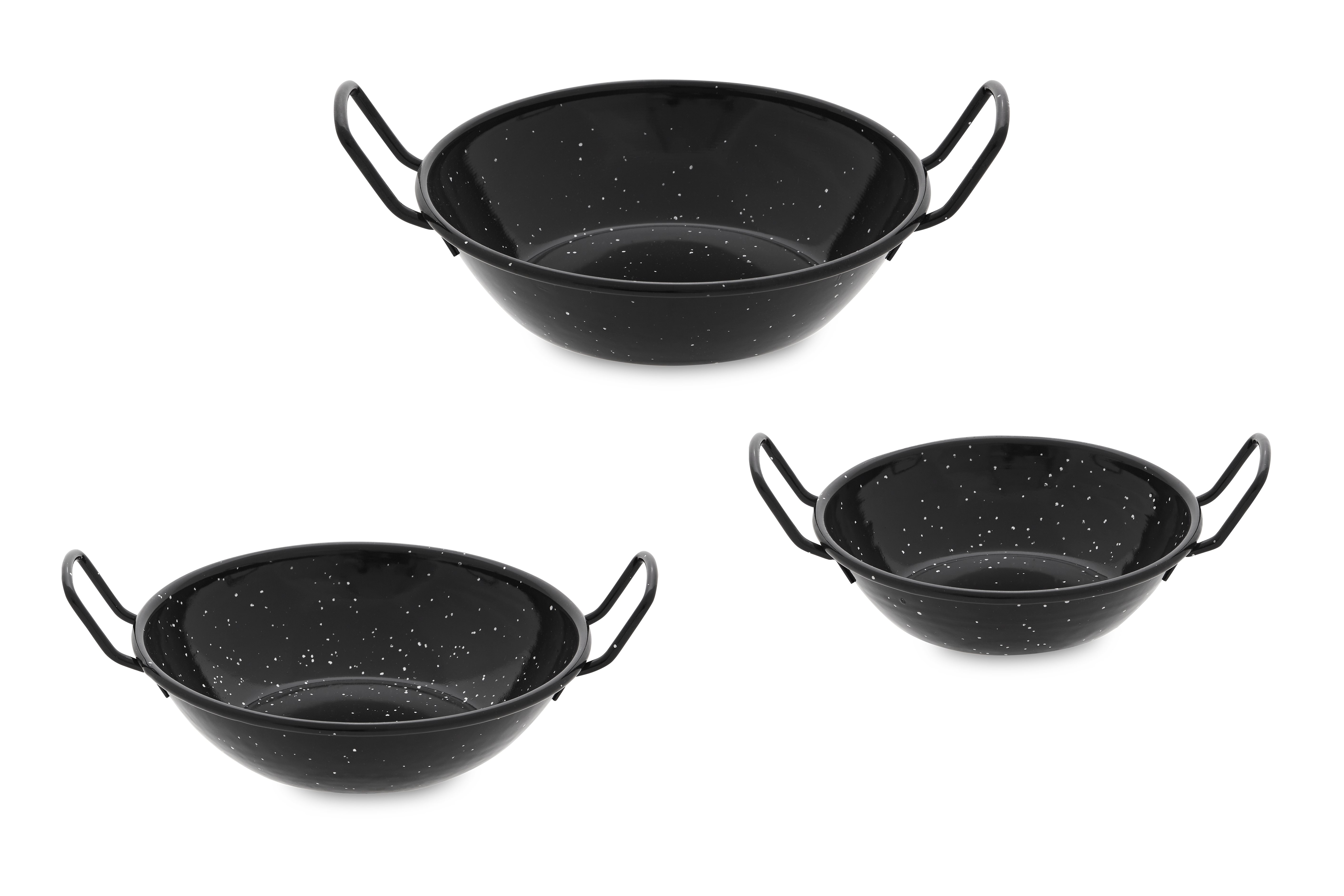 Sarten honda esmaltada con asas 24cm