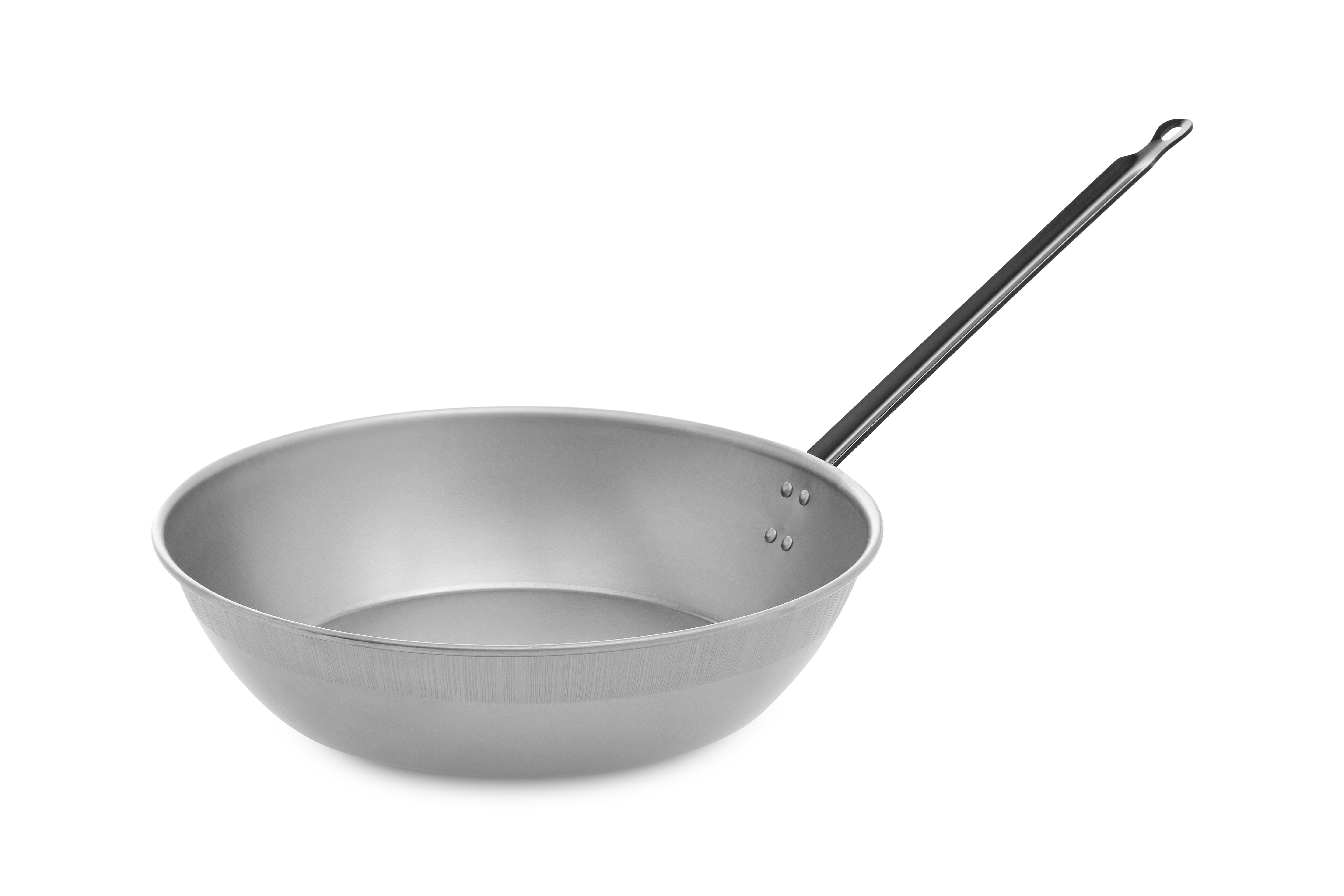 Sarten honda pulida con mango 26cm