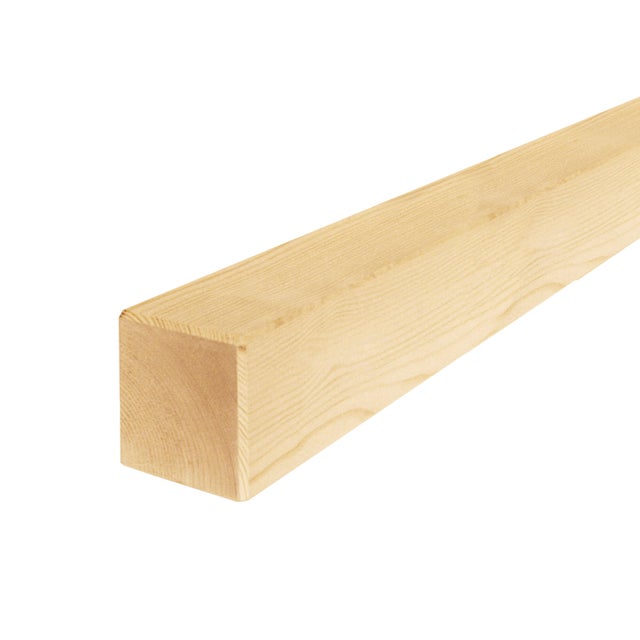 Poste rectangular de madera 10 x 10 x 300 cm natural JARDINCOM DESIGN SL