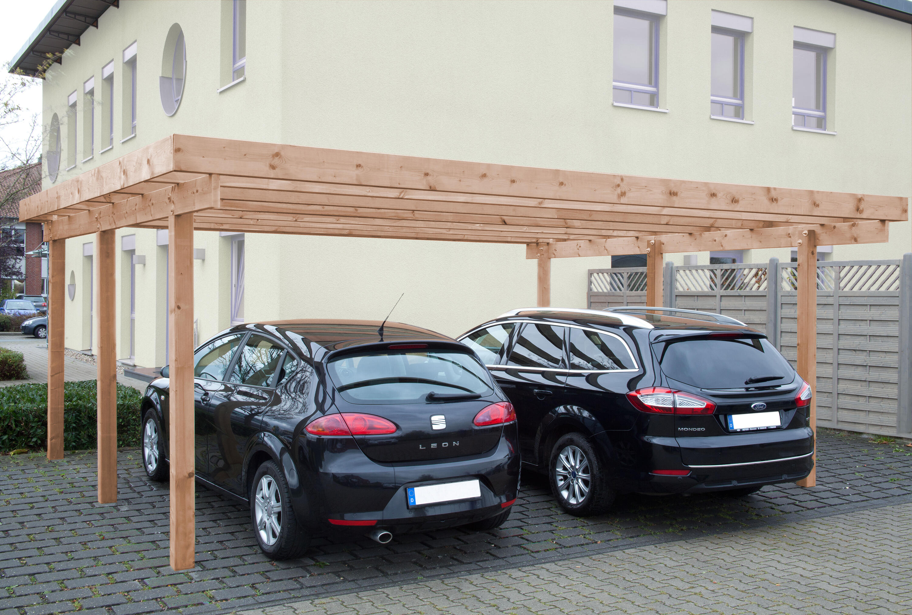 Poste rectangular de madera 12 x 12 x 300 cm natural JARDINCOM DESIGN SL - 4