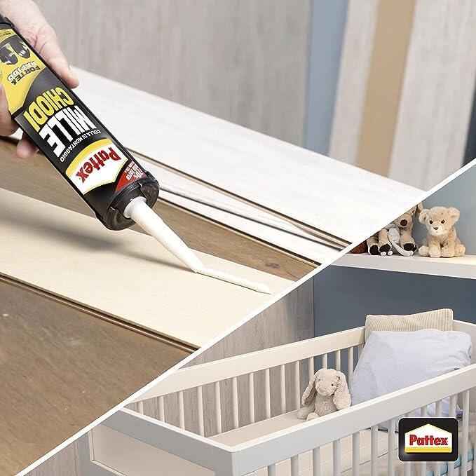 Colla per fissare PATTEX Millechiodi Forte&Rapido Bipack 0.8 kg - 7