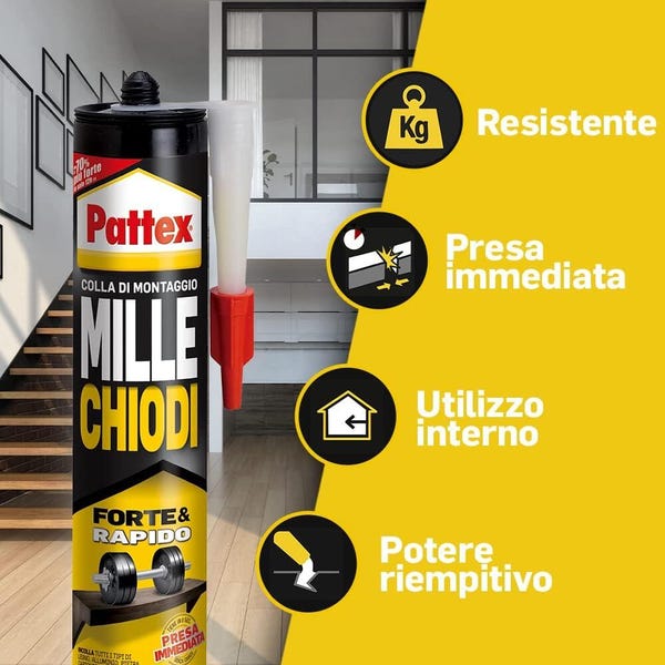 Millechiodi pattex forte & rapido originale henkel tubetto da gr 100 Millechiodi pattex forte & rapido originale henkel tubetto da gr 100