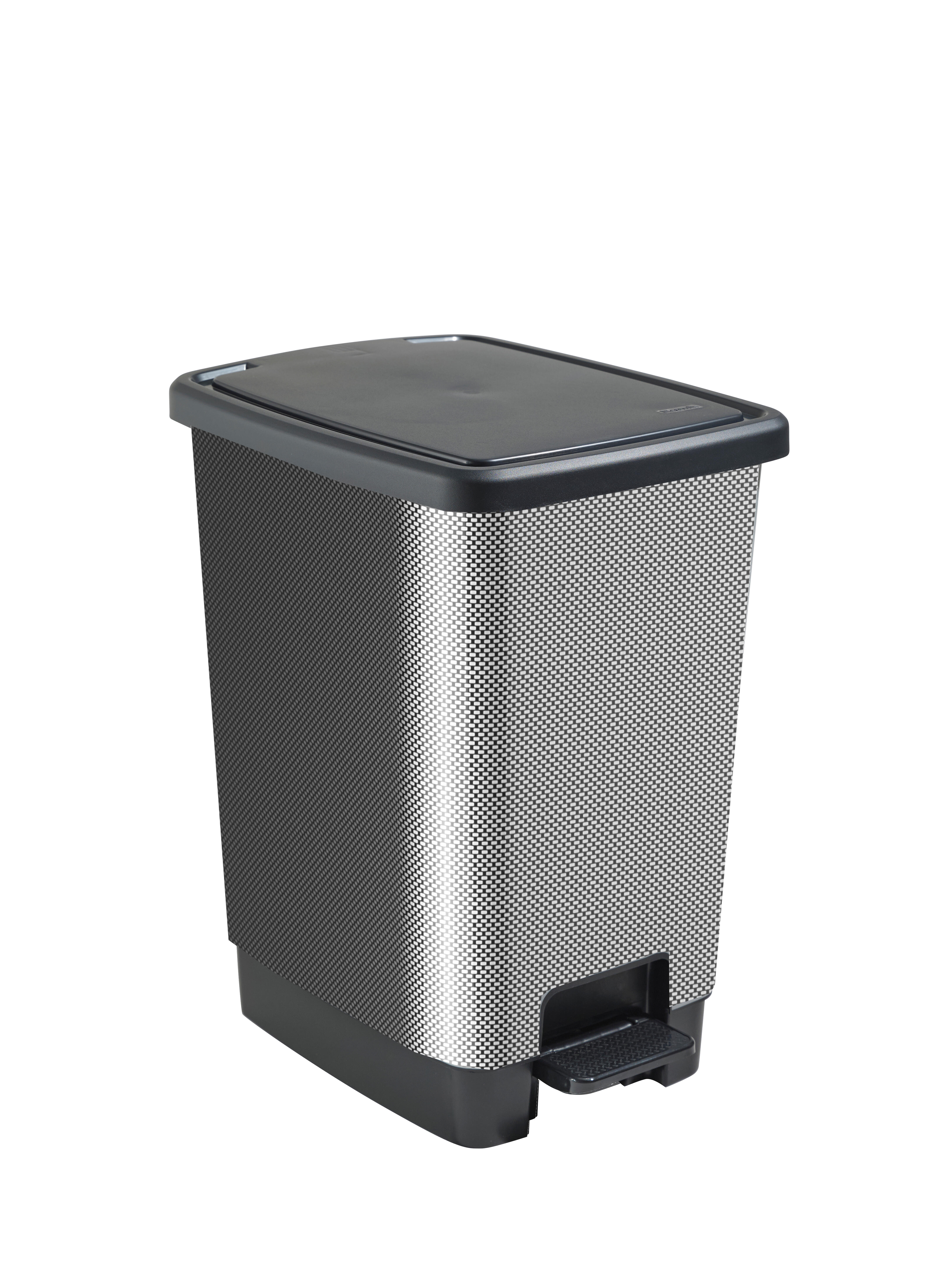 Cubo de basura con pedal 30l carbone