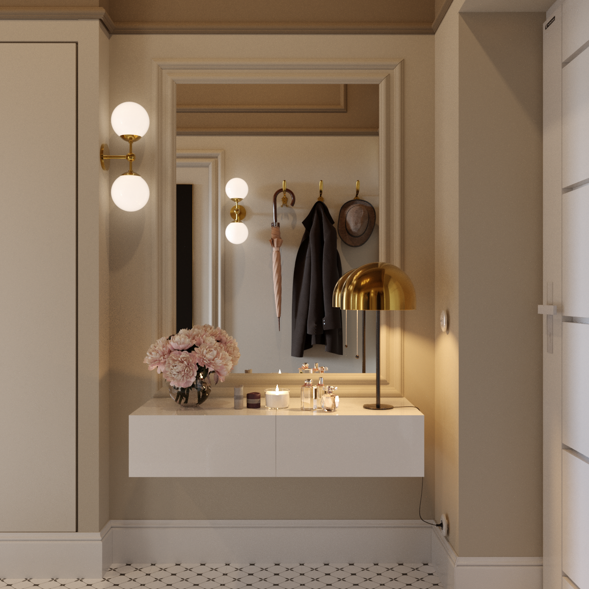 Aplique de pared dorado e14 2 luces de aluminio dorado ip20