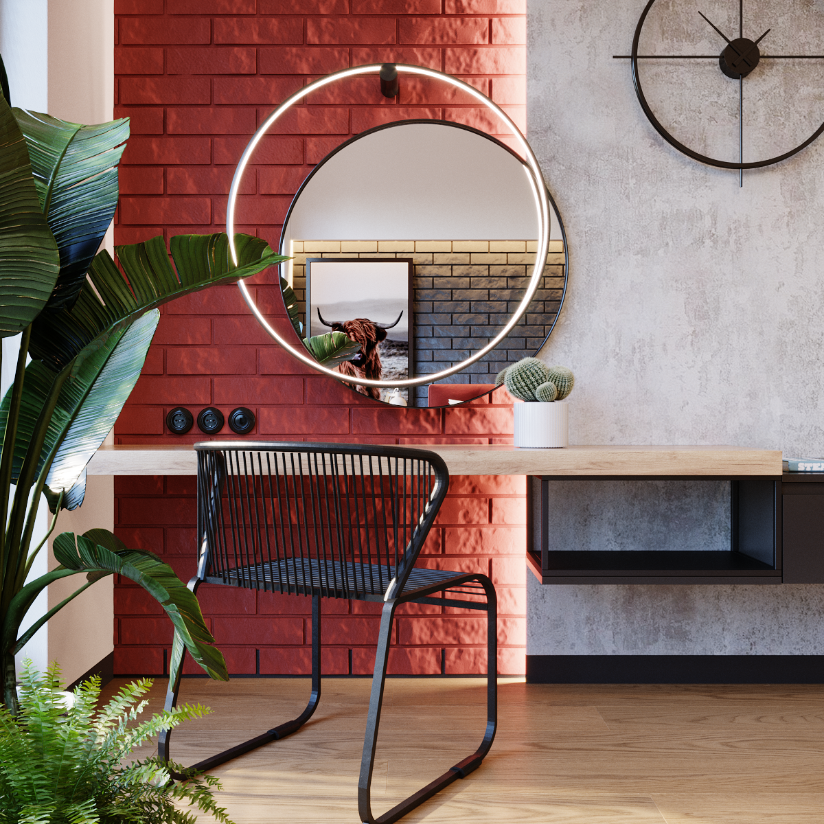 lustro okrągłe focale - 1