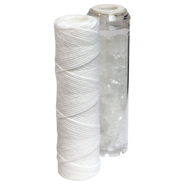 Kit 2 cartouches filtre a eau anti calcaire + anti sédiment 20 microns, EQUATION