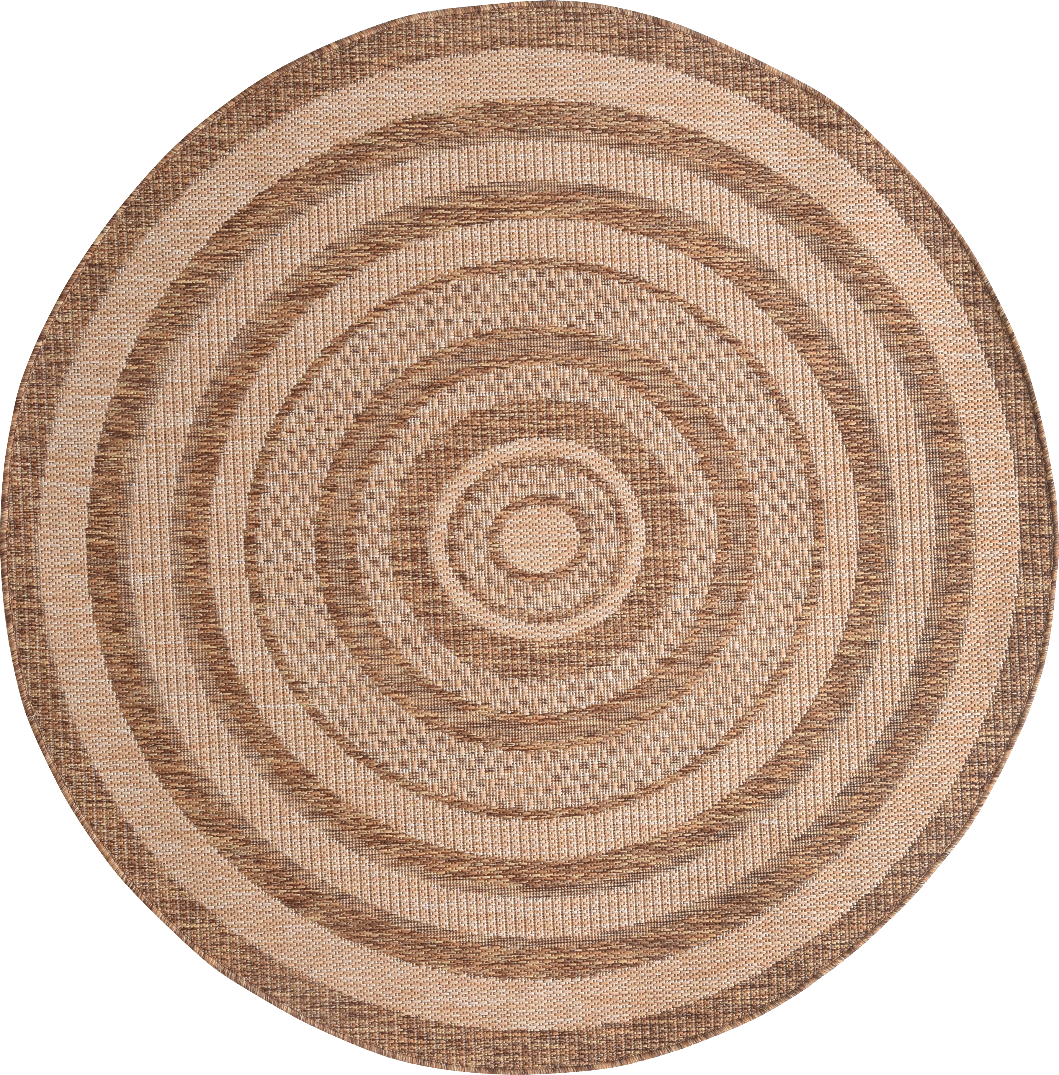 Dywan zewnętrzny Panama 2 Natural okrągły beżowy śr.120 cm