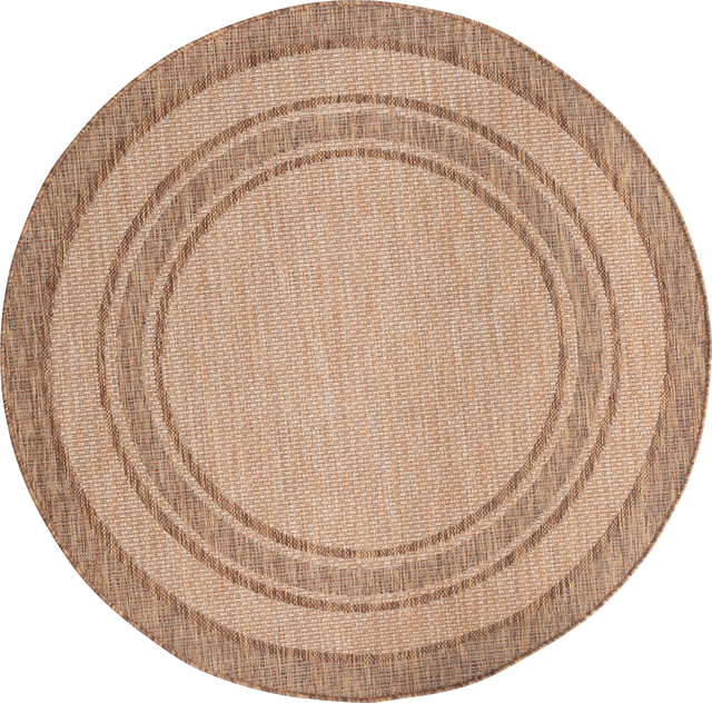 Dywan zewnętrzny Panama 1 Natural okrągły beżowy śr.120 cm