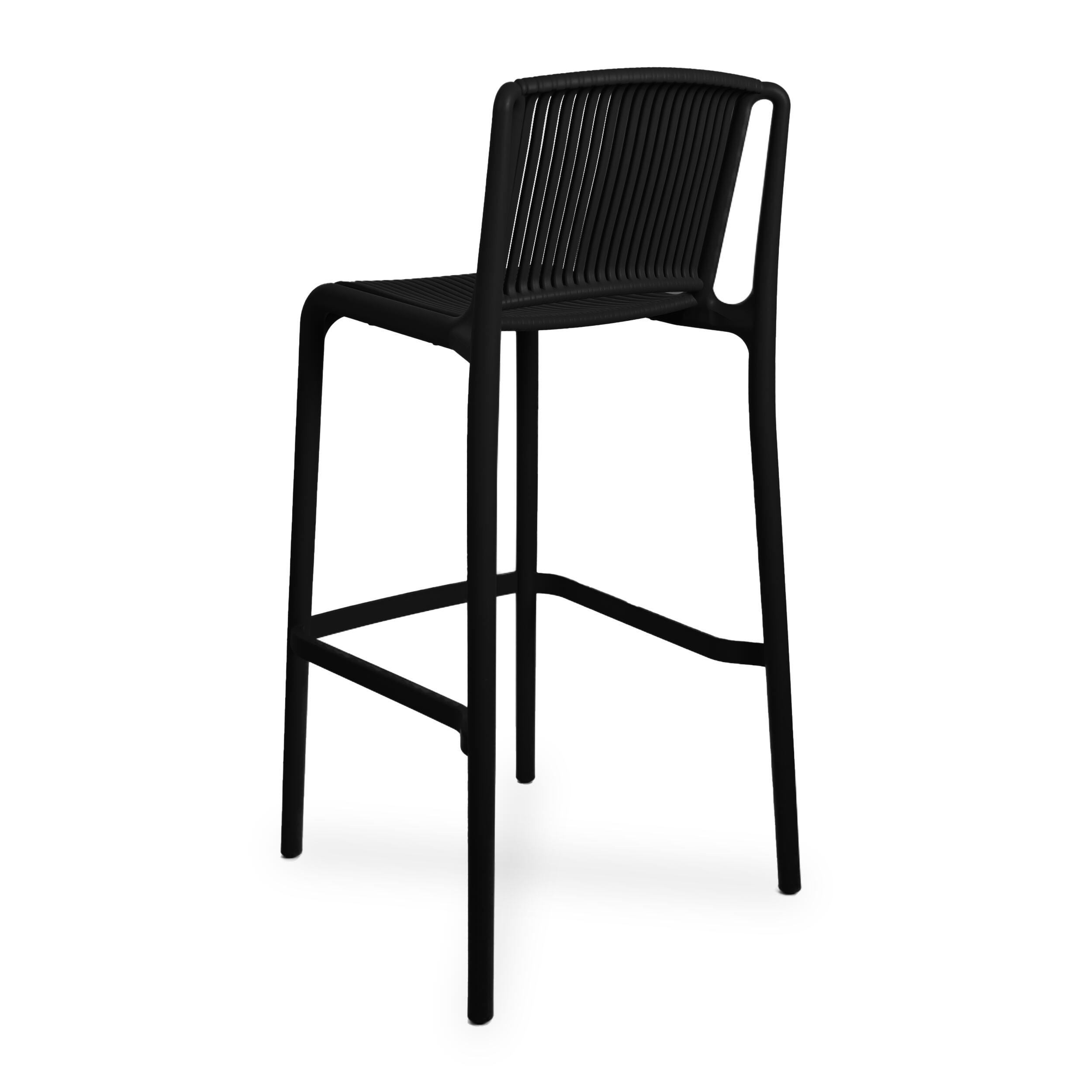Lot de 2 tabourets de bar Morgan noir - 4