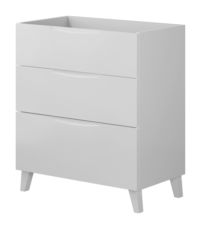 Mueble de baño New asimétrico blanco 90x45 cm (lavabo no incluido)