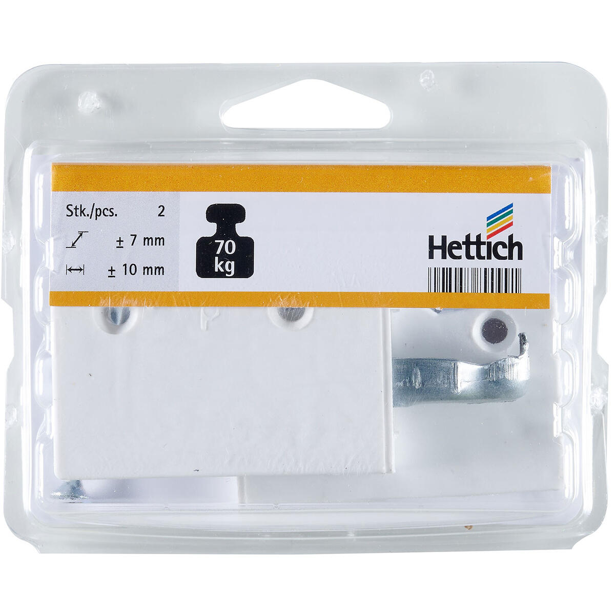 Lot de 2 Support de suspension pvc brut HETTICH, l.62 mm - 3