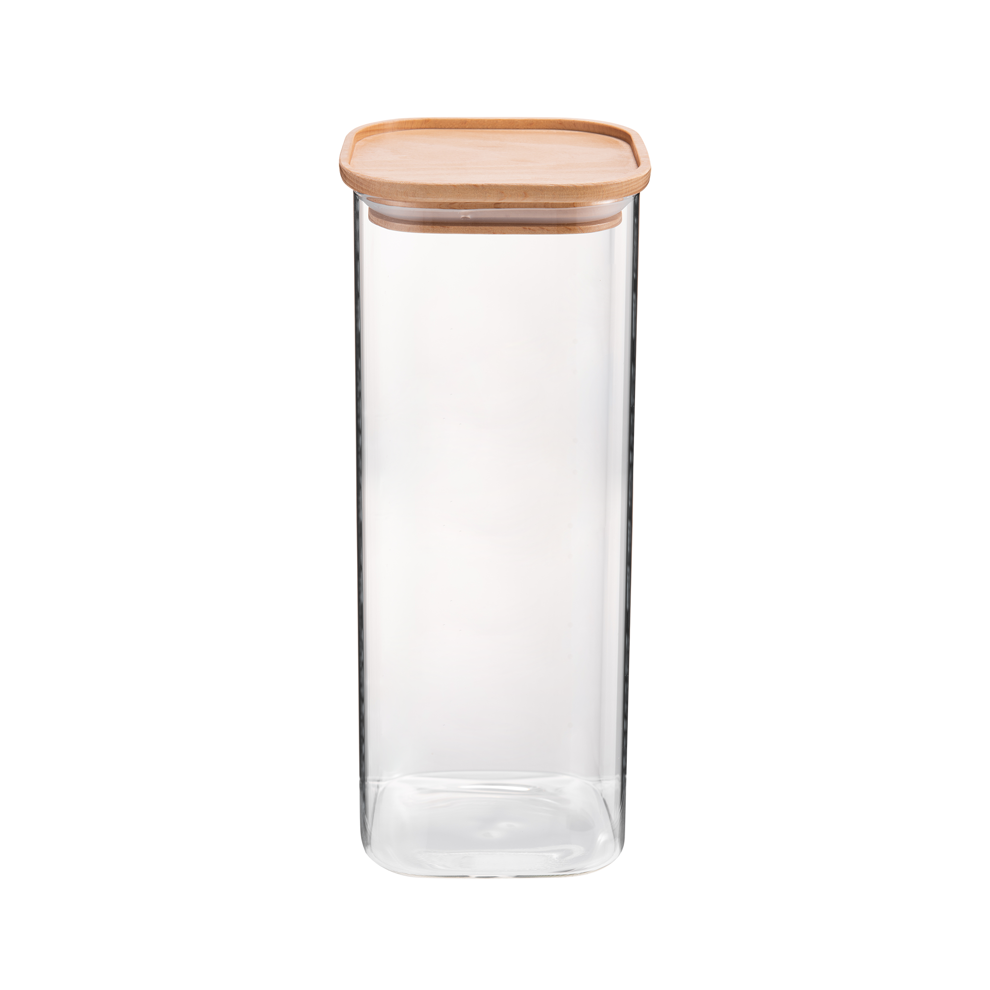 Pojemnik szklany z bukową pokrywką 1500 ml Delinia