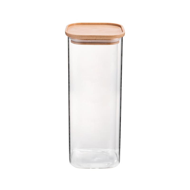 Pojemnik szklany z bukową pokrywką 1500 ml Delinia