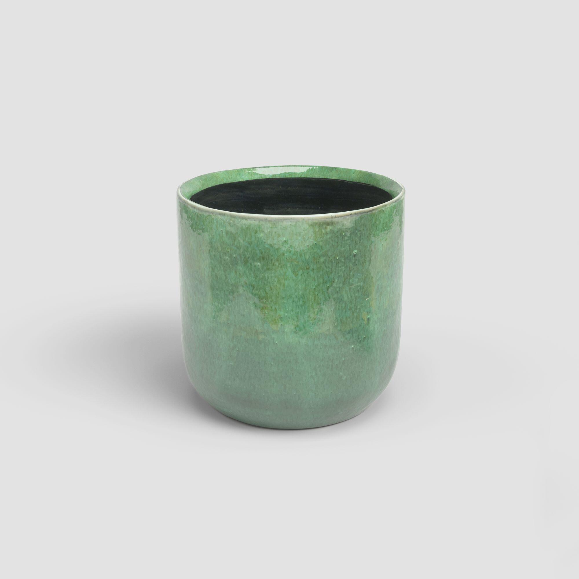 Maceta redonda de arcilla ARTEVASI ø 24.5 cm y 24.5 cm altura verde - 2