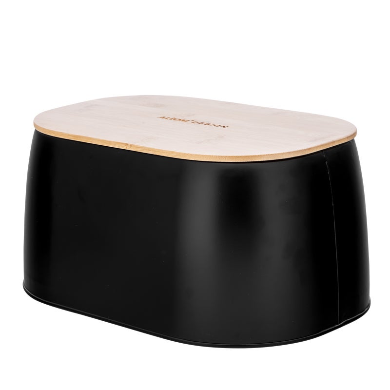 Chlebak metalowy z pokrywą bambusową Altom Design