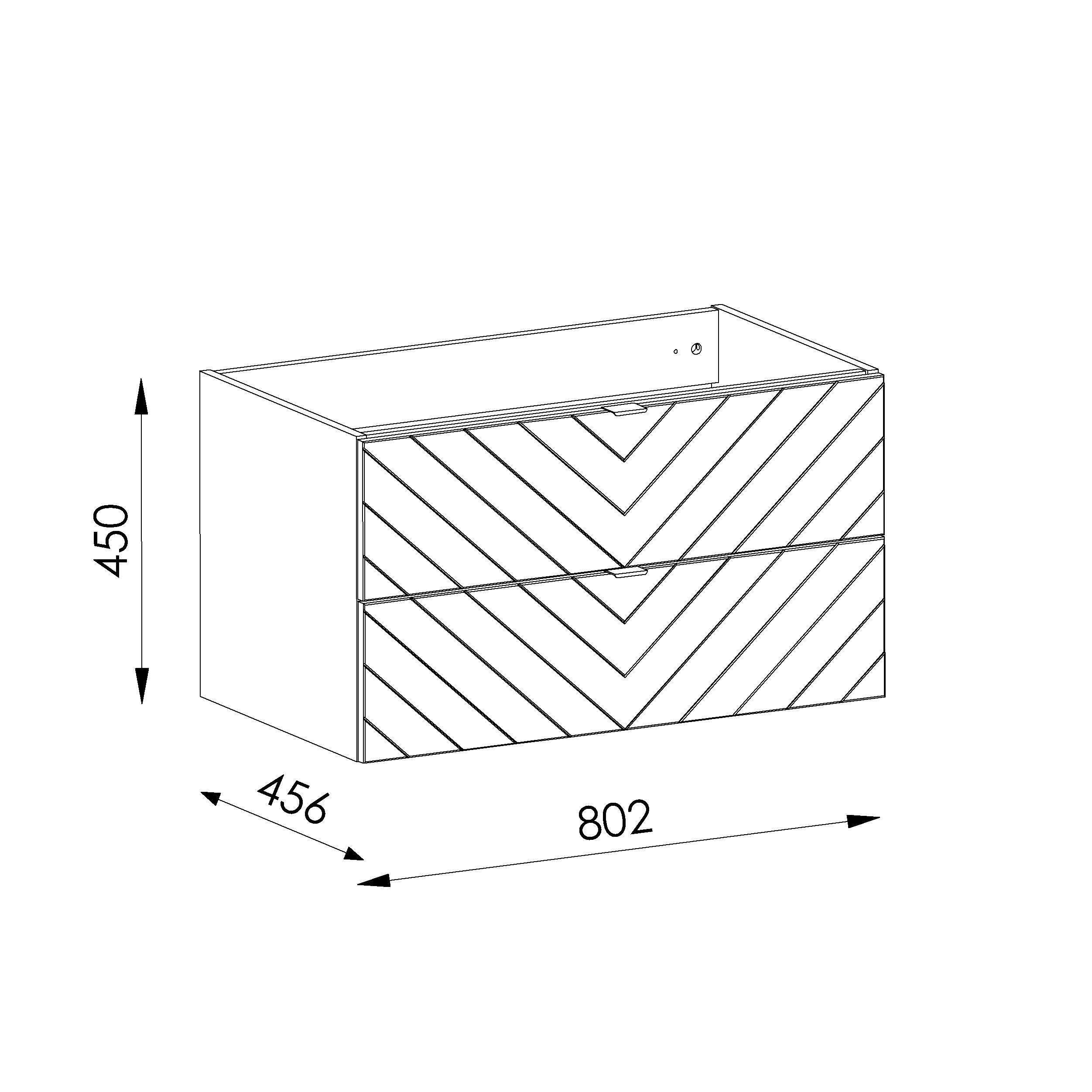 Szafka pod umywalkę Vixana 80.2x45.6x45 cm biała Mirano - 5