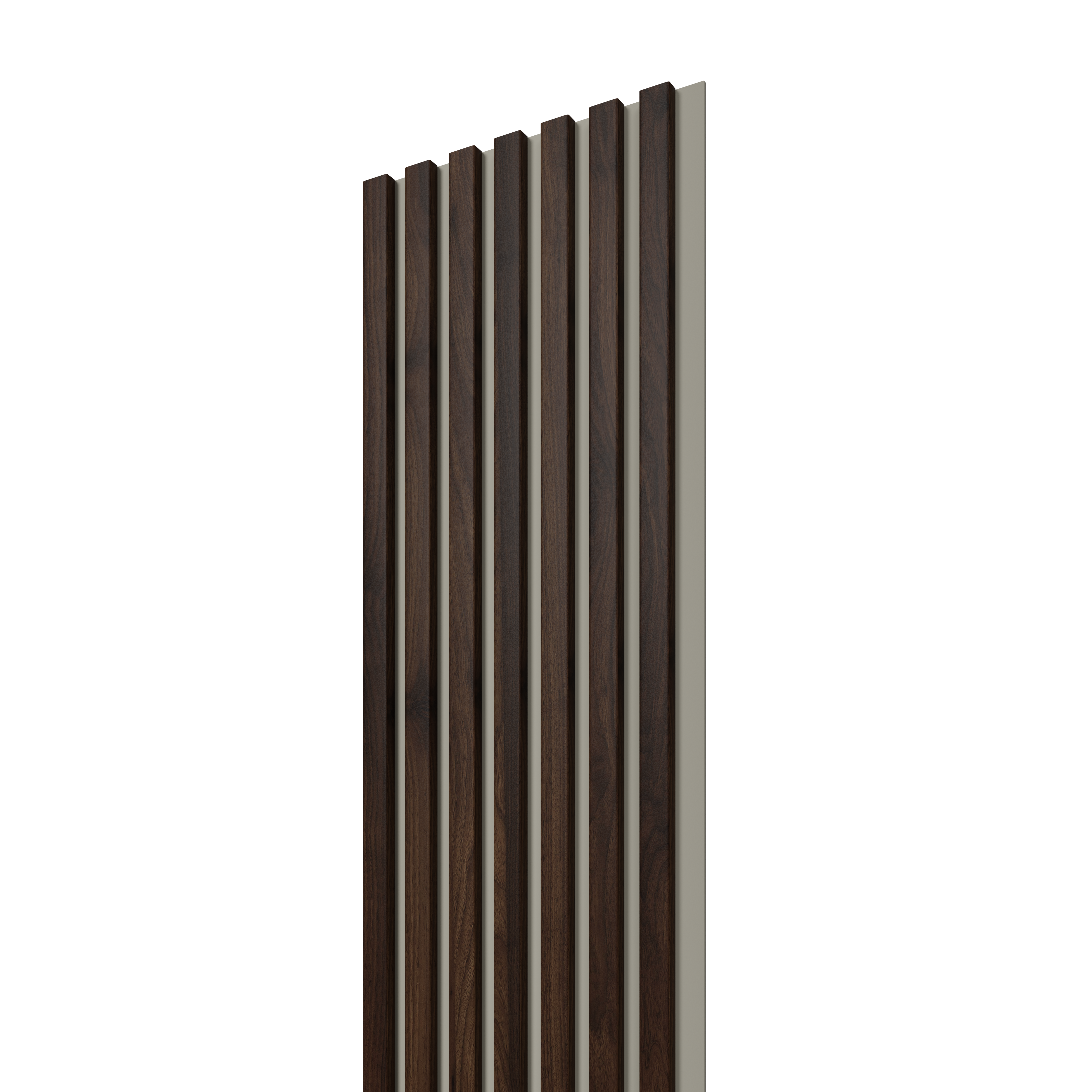 Panele ścienne 3D Lamel na szarym HDF 265x30 cm Orzech Trend 7 lameli