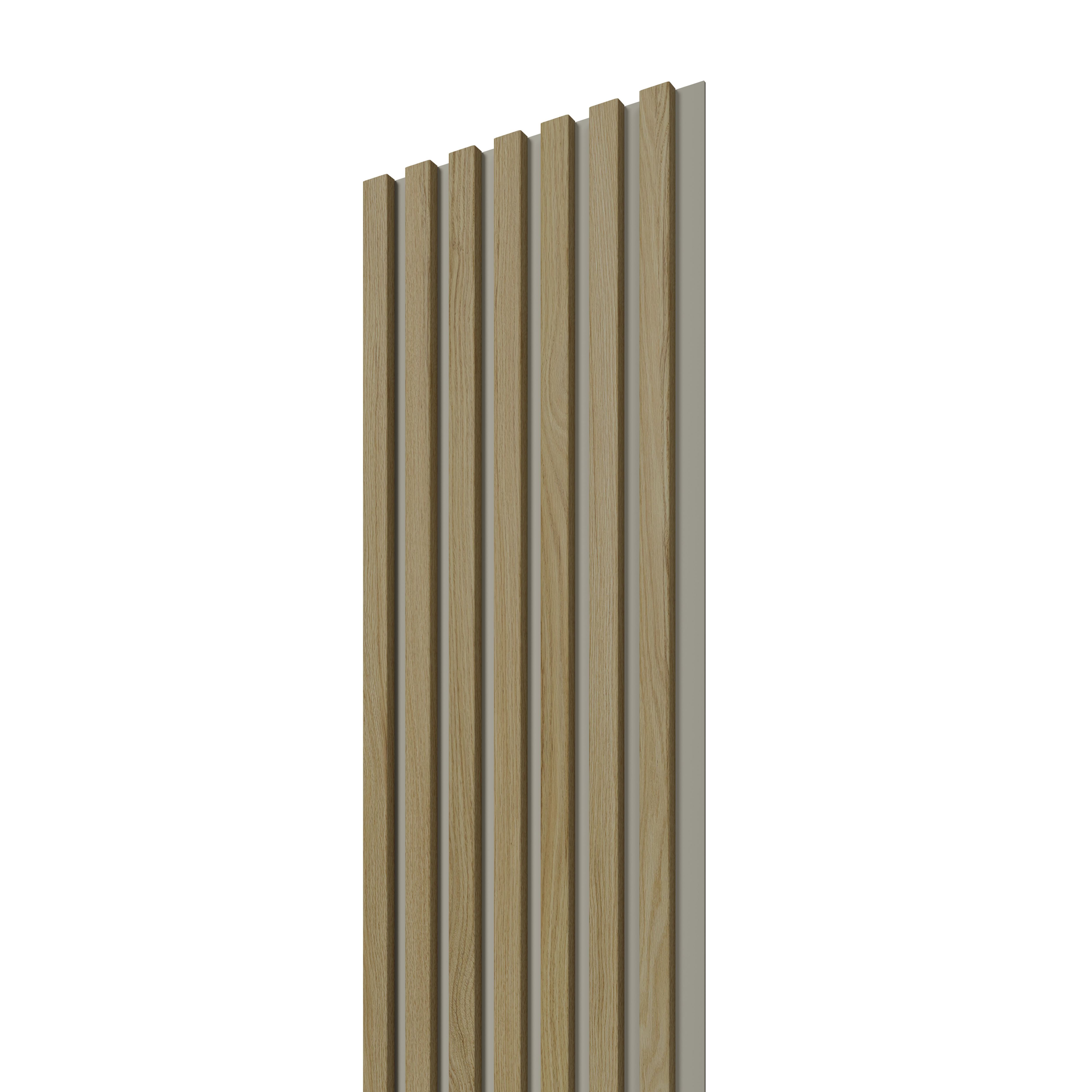 Panele ścienne 3D Lamel na szarym HDF 265x30 cm Dąb 7 lameli