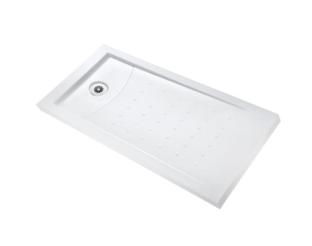 Plato de ducha acrílico Cropley Rectangular 5x70x100 cm blanco
