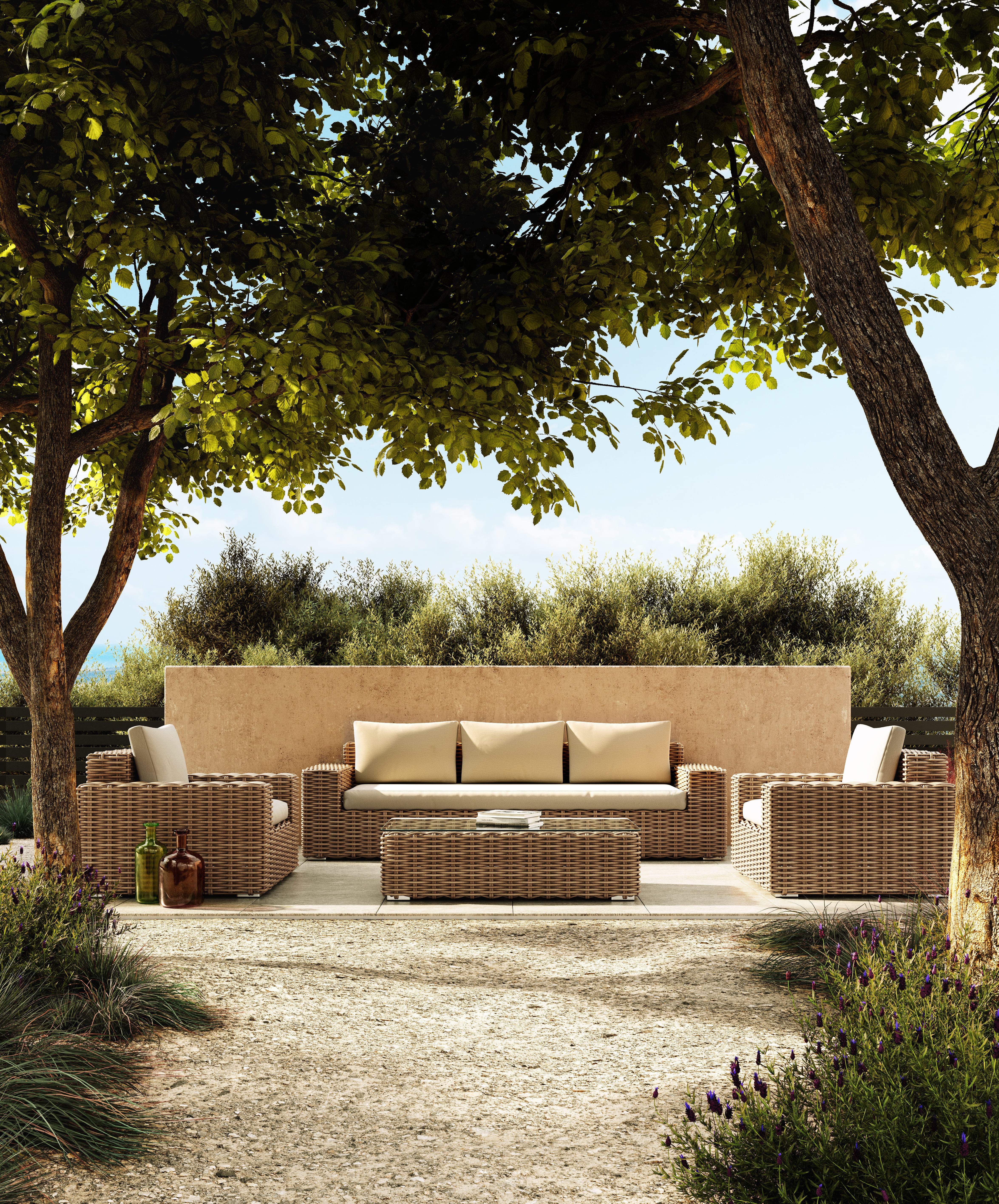 Conjunto de porche de jardín new ayamonte para 5 comensales