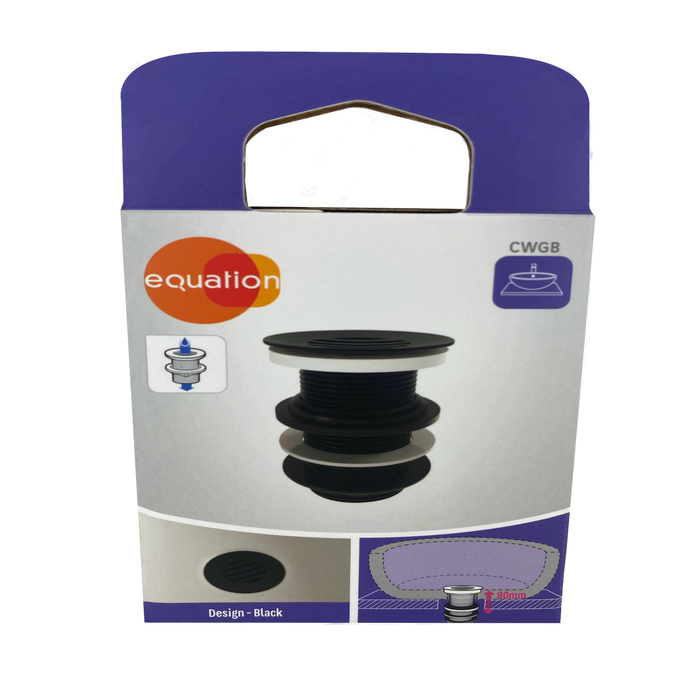 Sitko odpływowe do umywalki Free Flow czarne 80 mm Equation