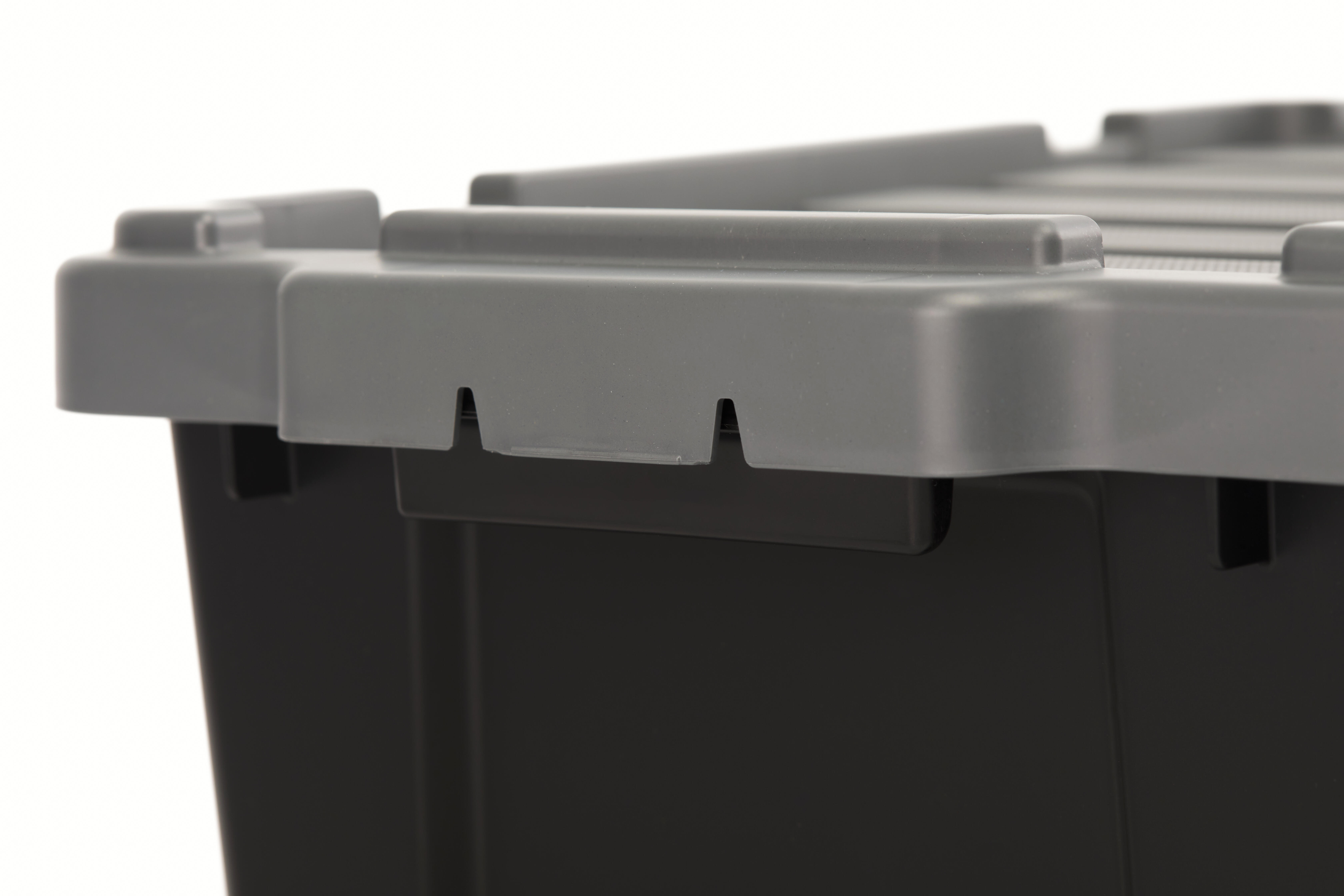 Caisse utilitaire recyclée IRIS OHYAMA noir, 21L, H.25 x l.29 x P.44.5 cm - 3