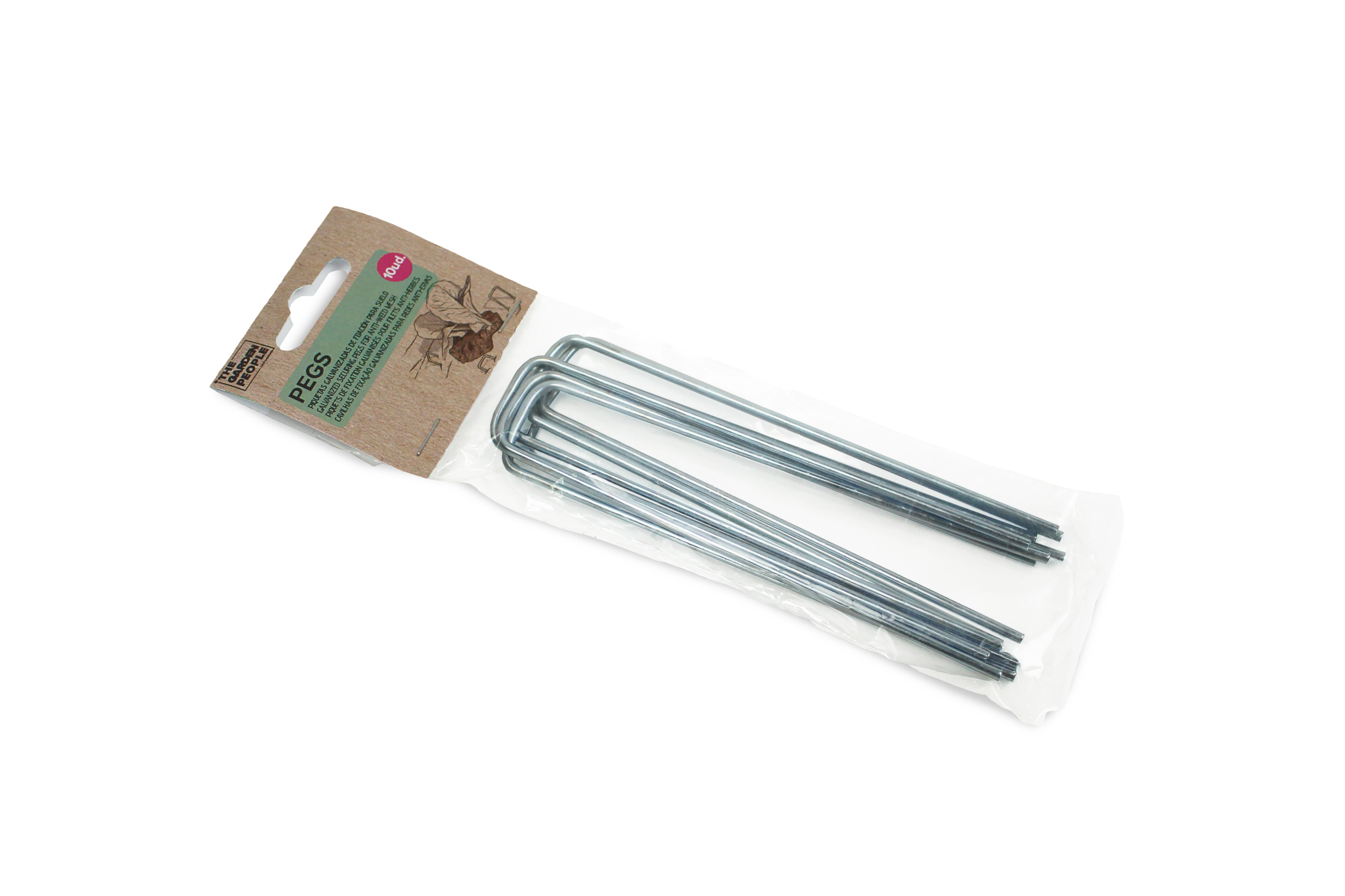 Grapa U de fijación metálica verde - 2