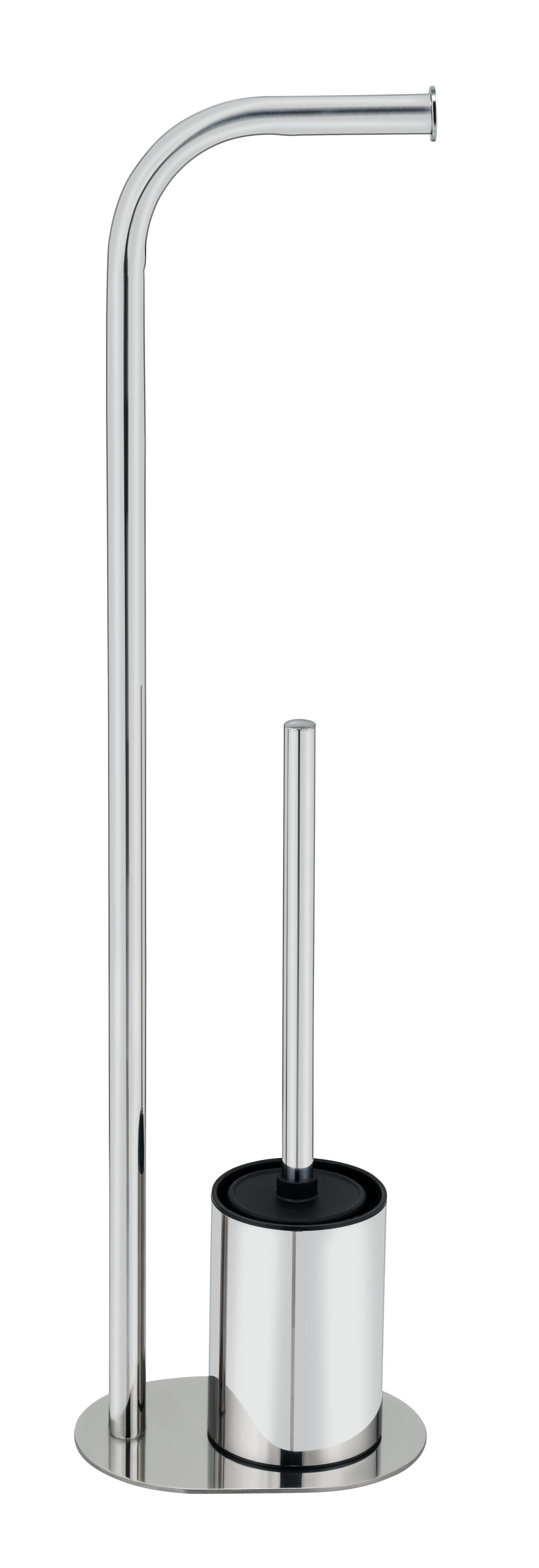 Piantana porta rotolo e porta scopino wc Piantana porta rotolo e porta scopino wc naturale - 5