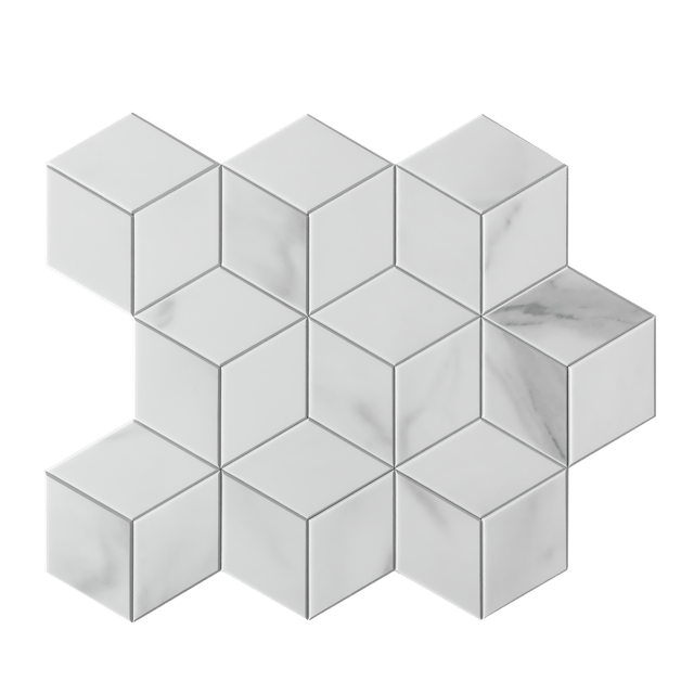 Panele ścienne Deko samoprzylepne PCV White Cube 35x29 cm grubość 3 mm