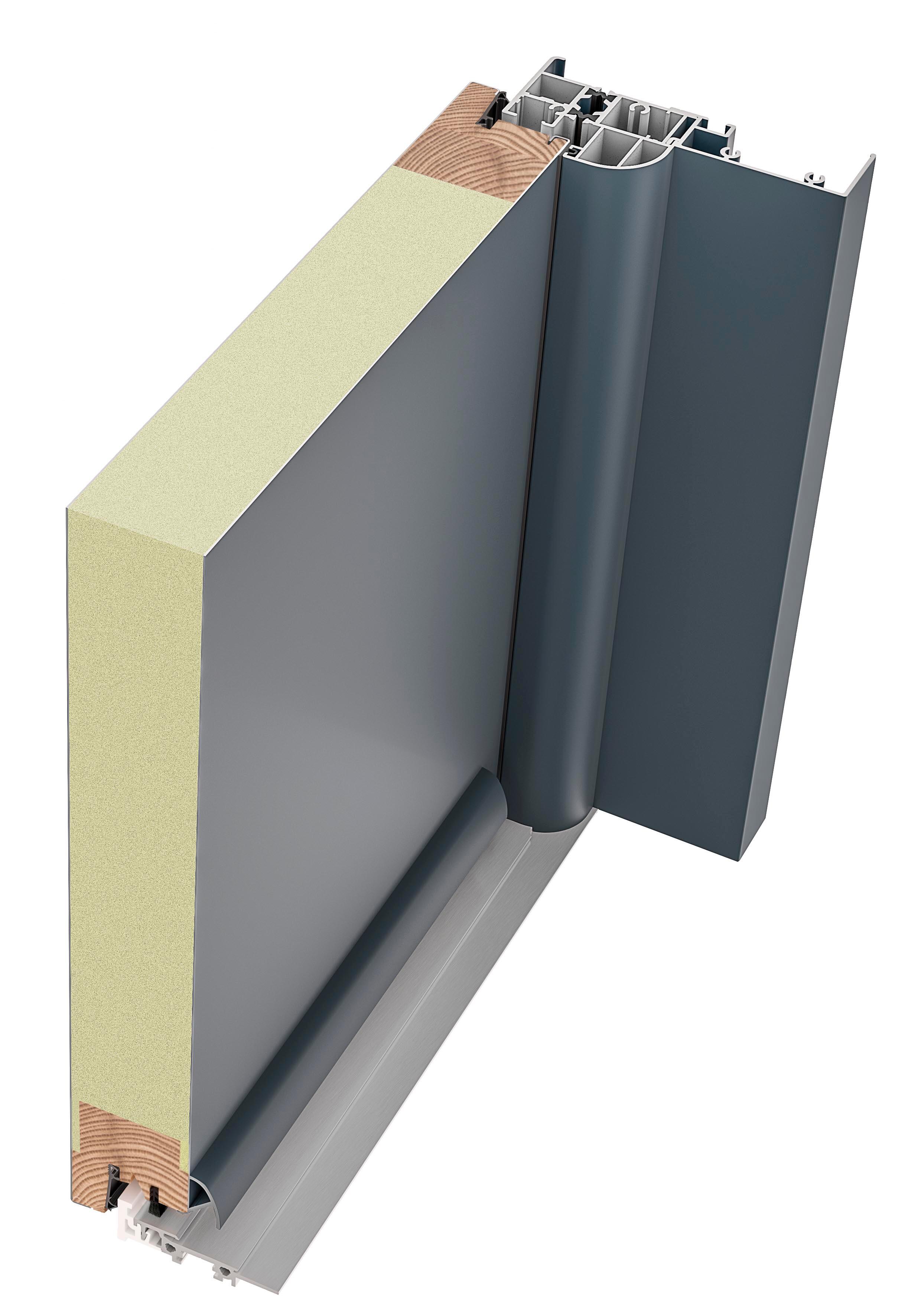 Porte d'entrée acier grise poussant gauche H.215 x l.90 cm Bloomy - 5