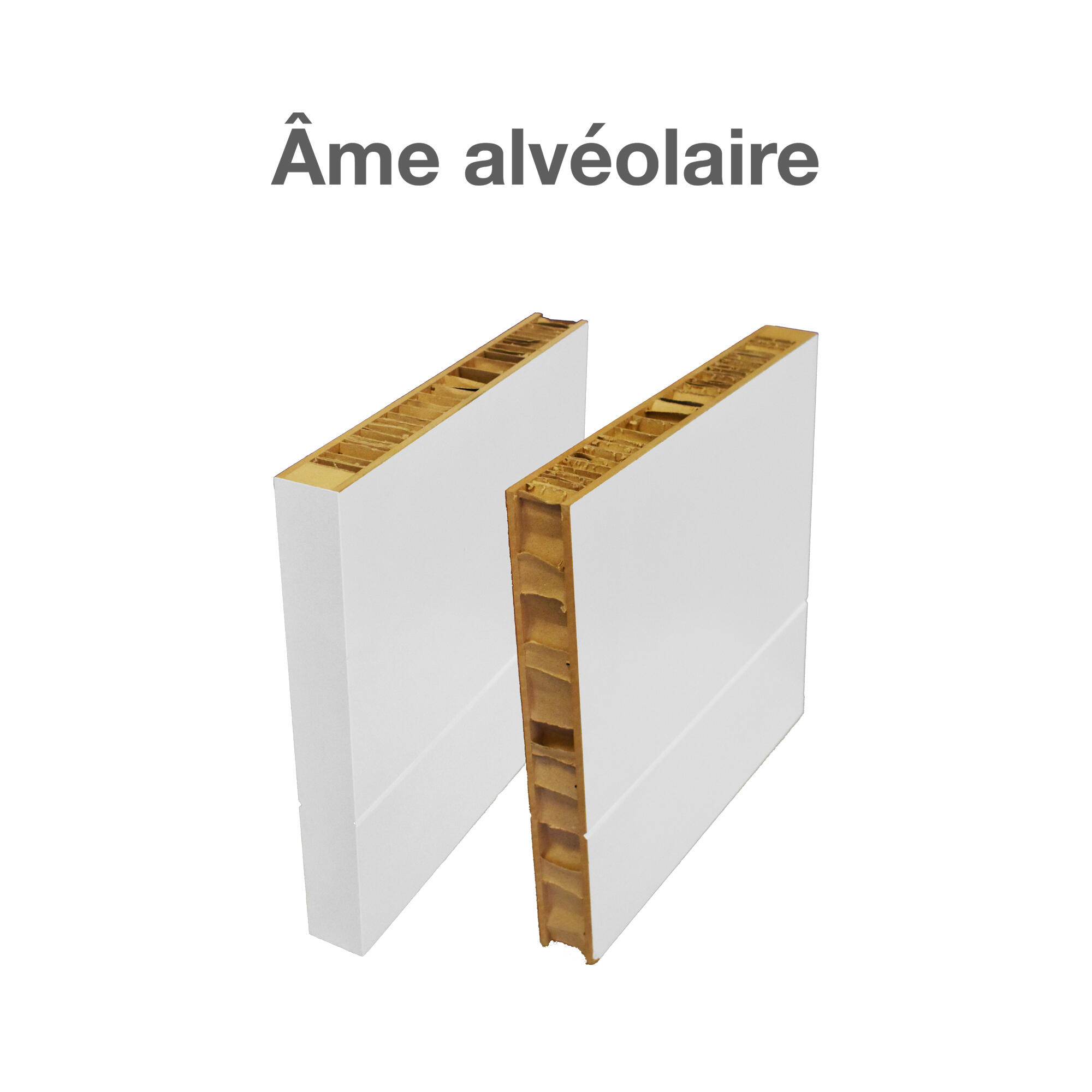 Bloc-porte Munich revêtu Larg.83 cm poussant droit alvéolaire Huiss.52 à 90 mm fin de chantier - 3